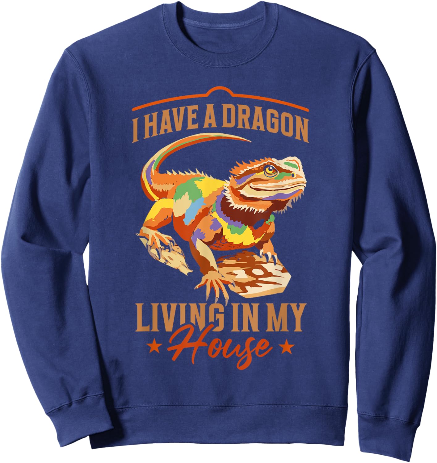 Funny Bearded Dragon Sweatshirt - Sweatshirt | Navy
