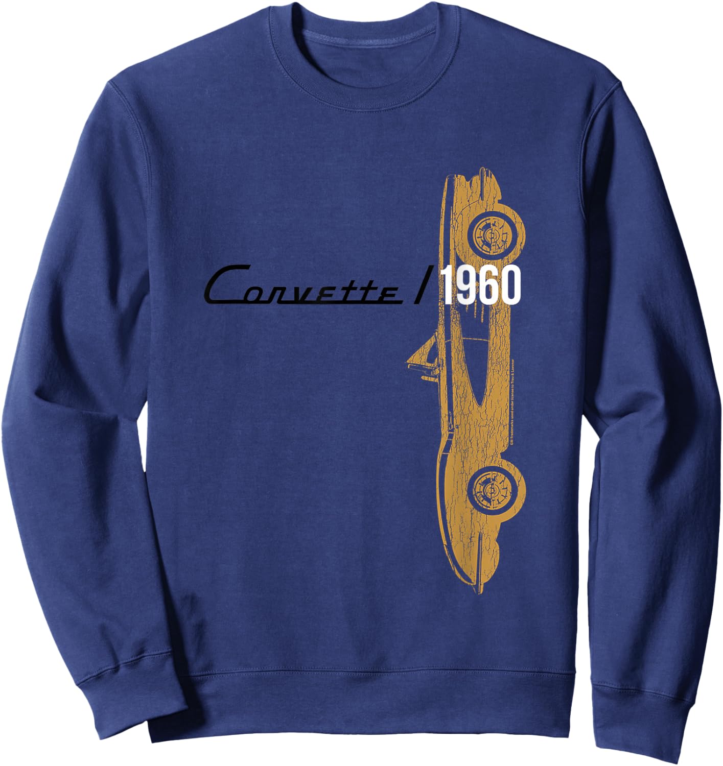 TNT -Adults Classic Fit Grey Corvette 1960 Sweatshirt - Sweatshirt | Navy