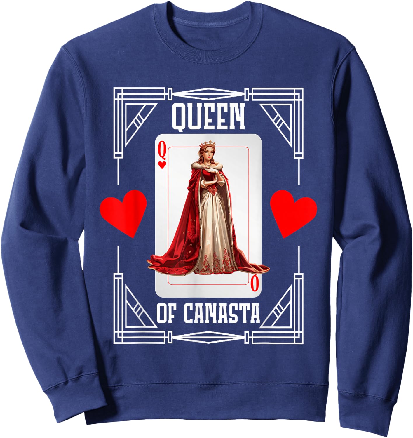 Canasta Score Sheets Card Game Card Holder Canasta Queen Sweatshirt - Sweatshirt | Navy