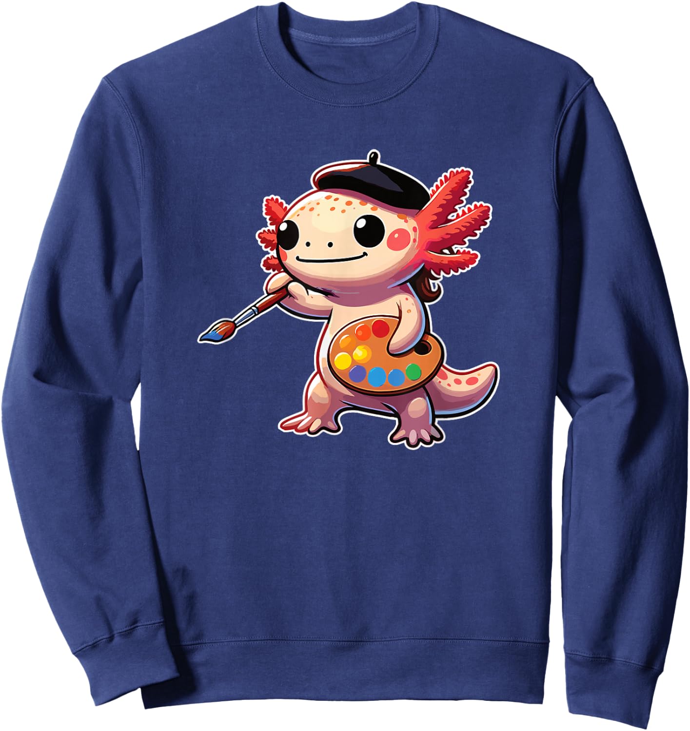 Painter Art Artist Axolotl Sweatshirt - Sweatshirt | Navy