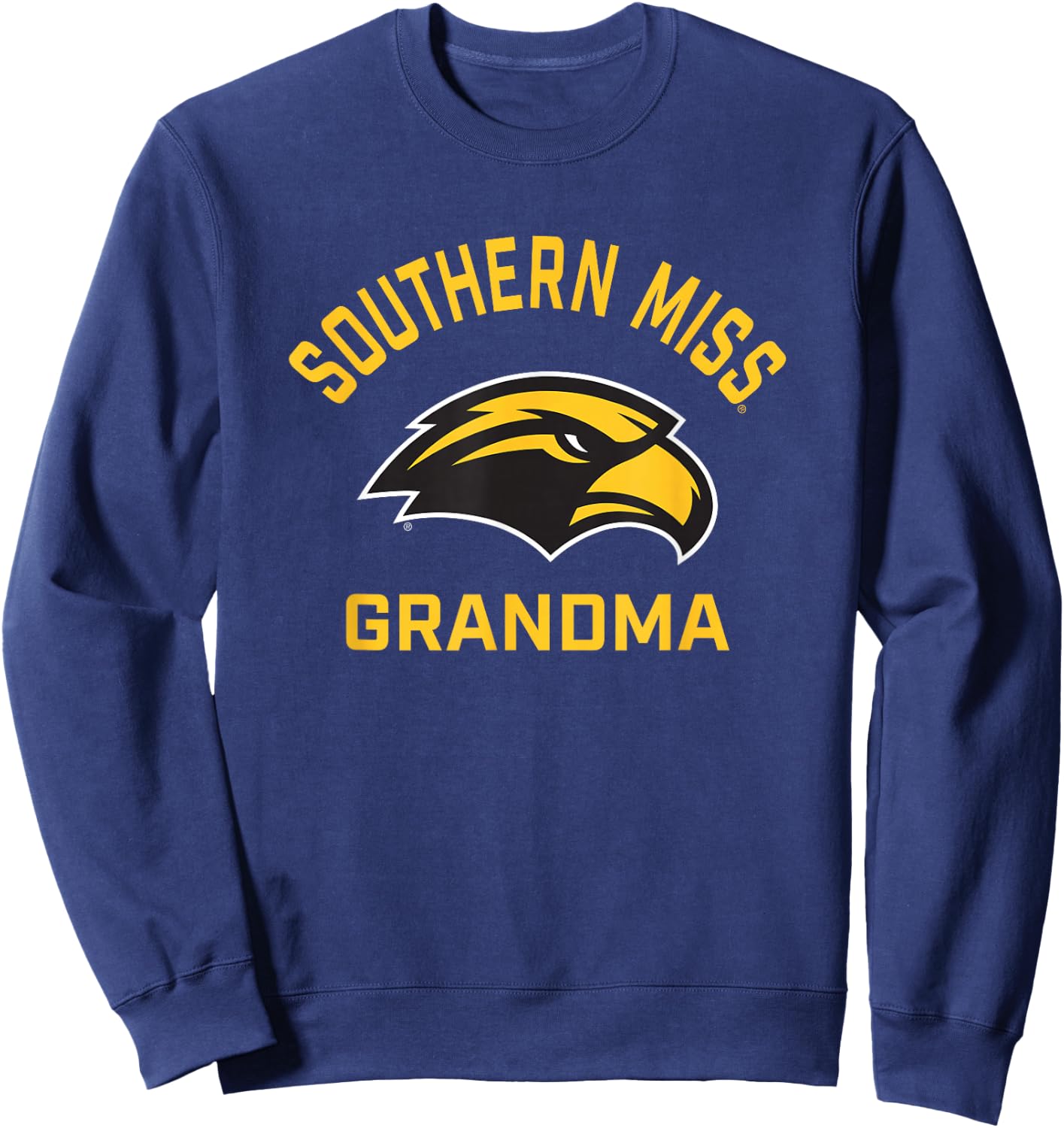 Southern Mississippi Golden Eagles Arched Grandma Sweatshirt - Sweatshirt | Navy