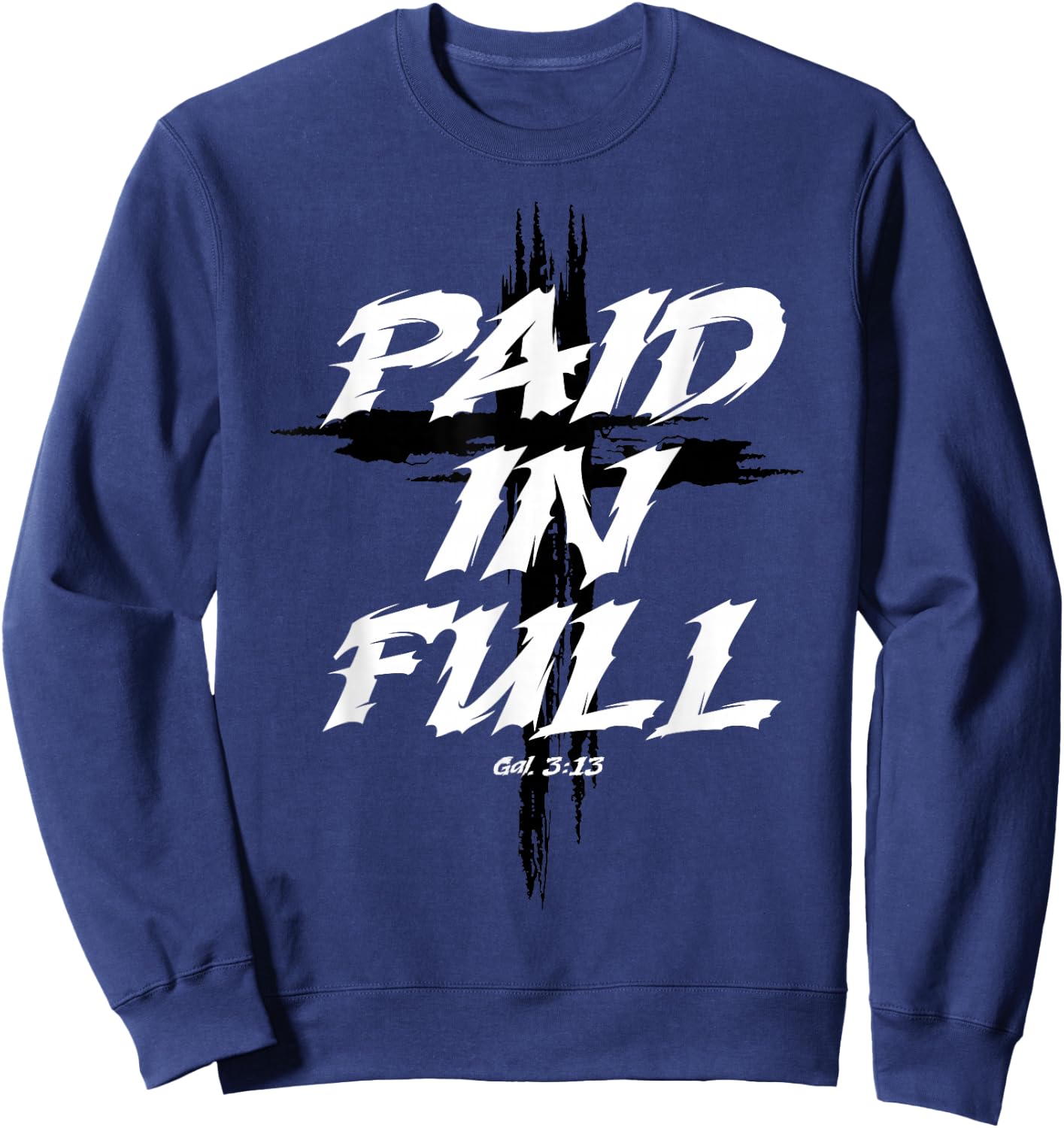 Paid In Full Cross Sweatshirt - Sweatshirt | Navy