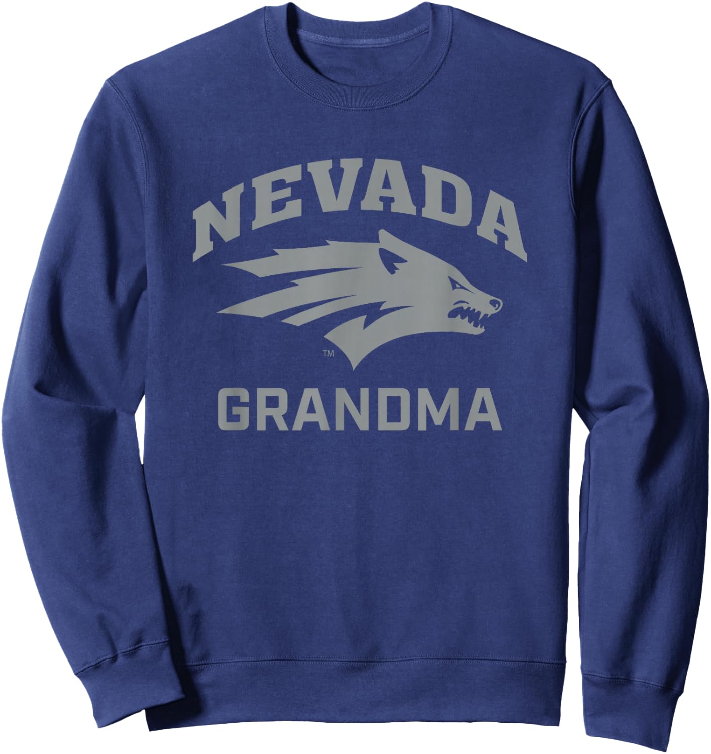 University of Nevada Reno Wolf Pack Arched Grandma Sweatshirt - Sweatshirt | Navy