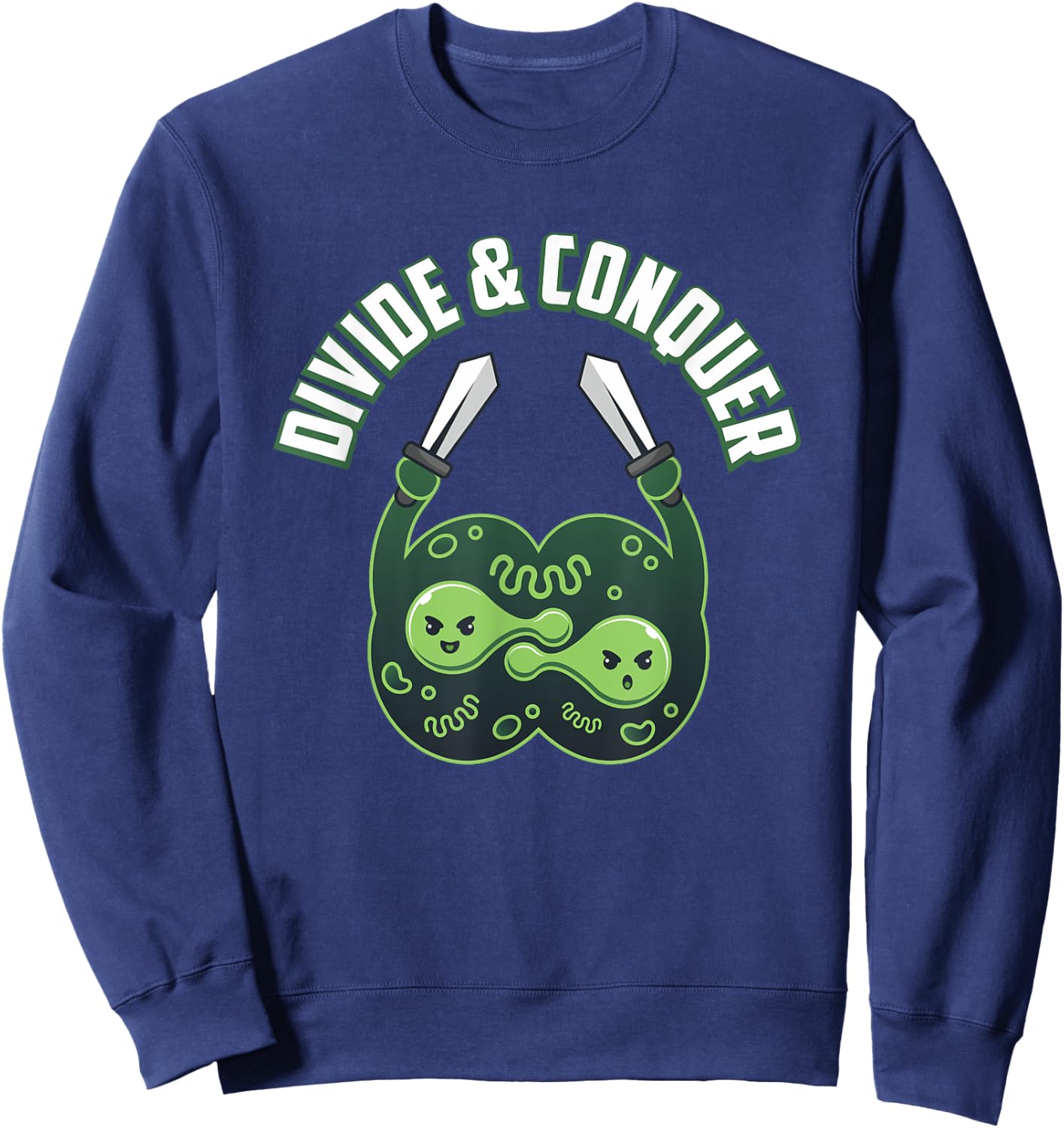 Divide And Conquer Gaming Cells Biology Science Biologist Sweatshirt - Sweatshirt | Navy