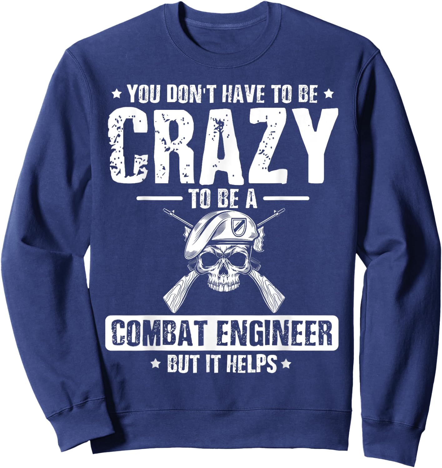 Combat Mission US Military US Army Combat Engineer Sweatshirt - Sweatshirt | Navy