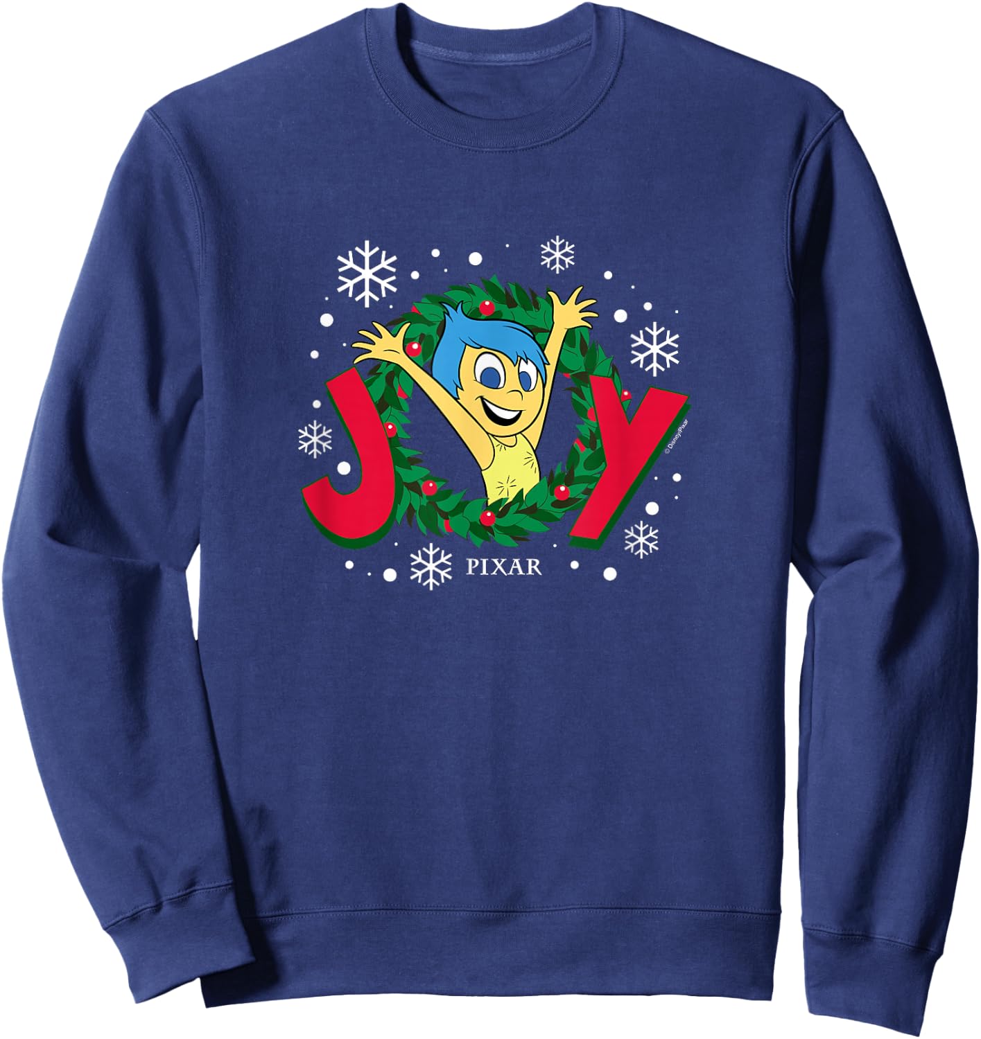 Inside Out 2 - Joy Christmas Wreath Sweatshirt - Sweatshirt | Navy