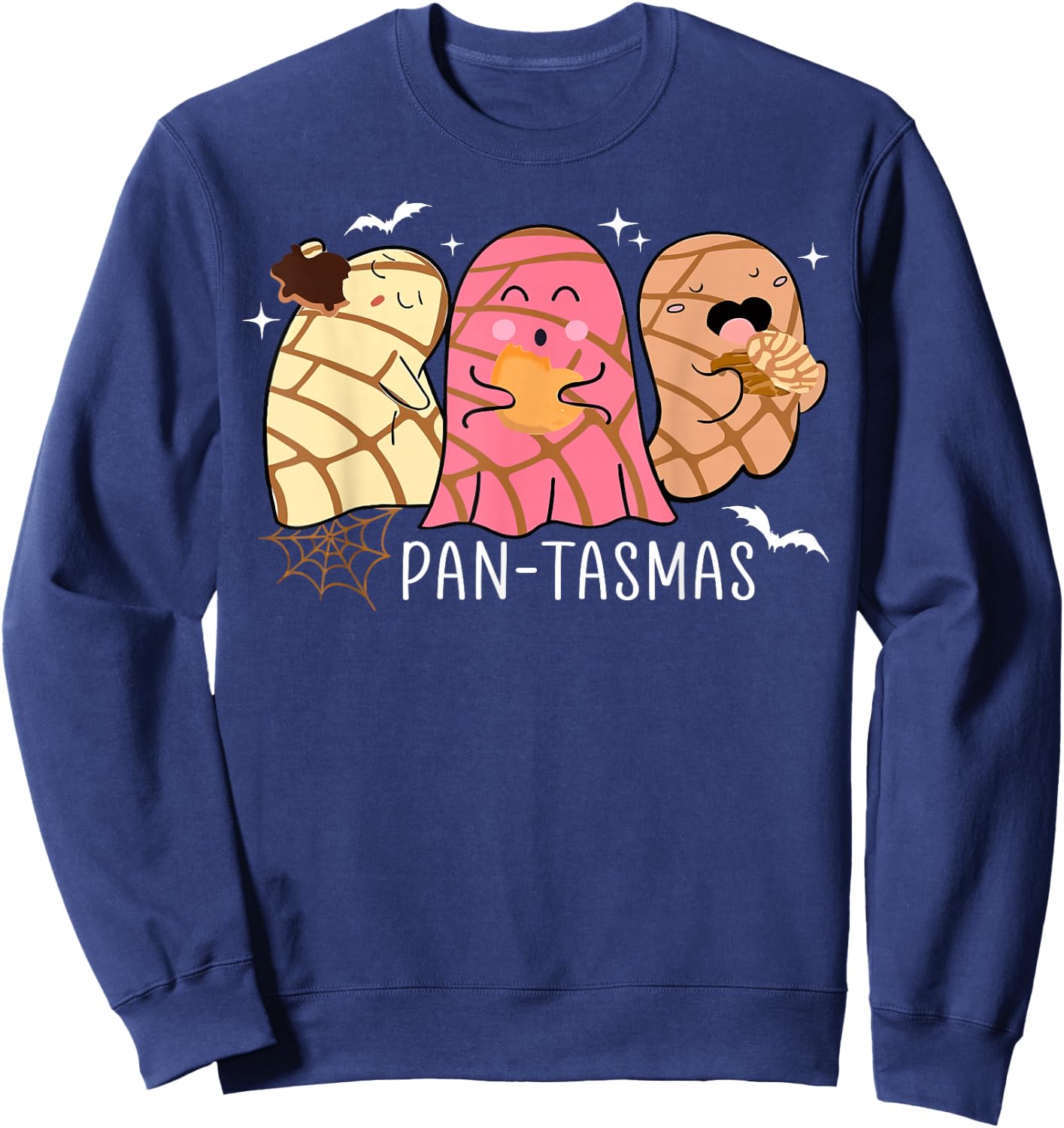 Pantasmas Ghost Funny Spooky Conchas Mexican Ghost Halloween Sweatshirt - Sweatshirt | Navy