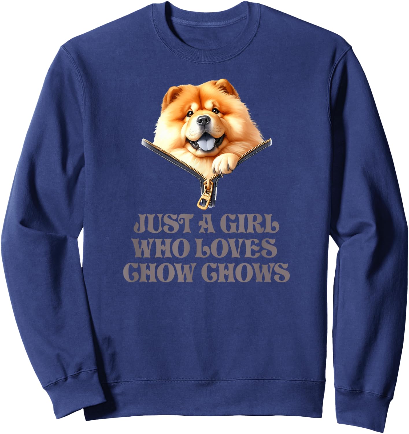 Just A Girl Who Loves Chow Chows Sweatshirt - Sweatshirt | Navy