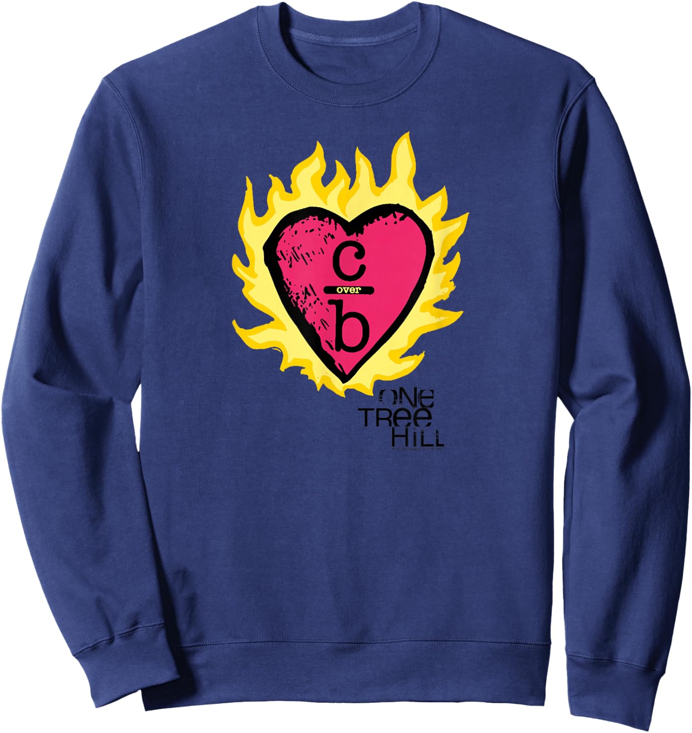 One Tree Hill Clothes Over Bros Heart Sweatshirt - Sweatshirt | Navy