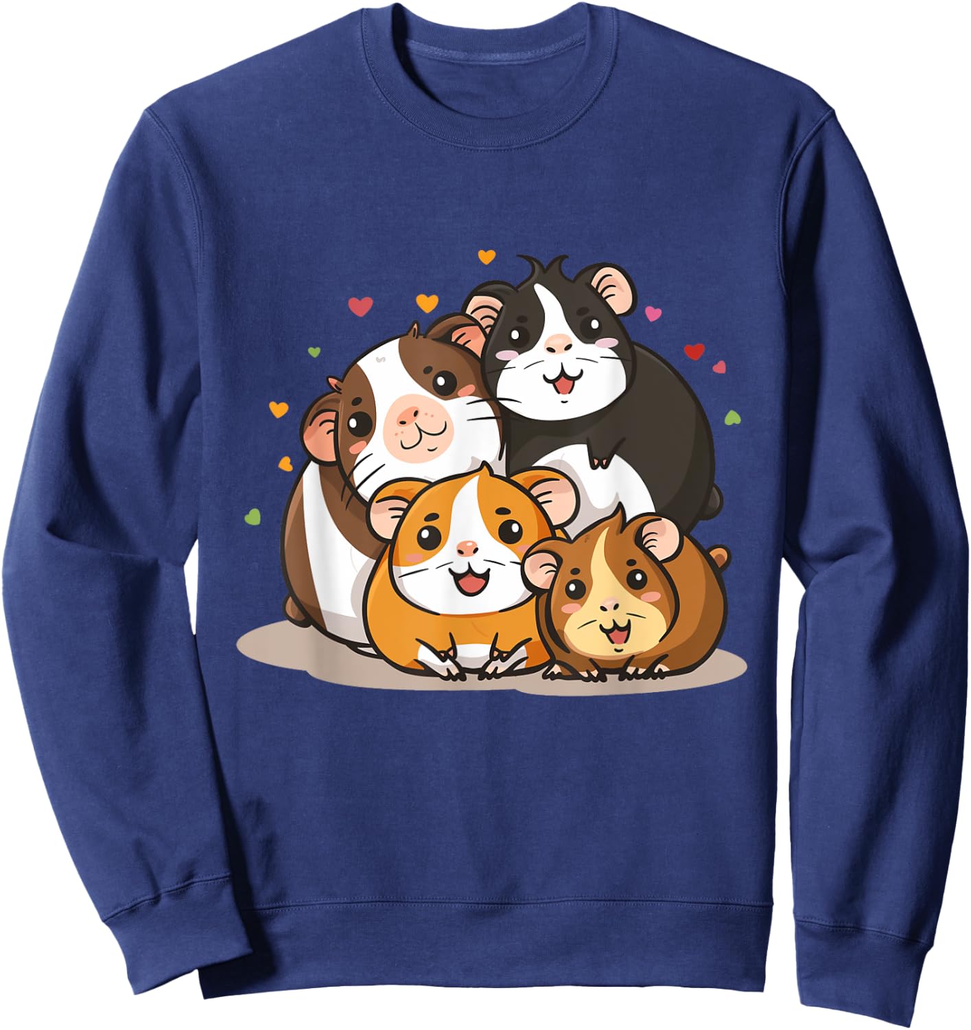 Giggling Guinea Pig Family Portrait Sweatshirt - Sweatshirt | Navy