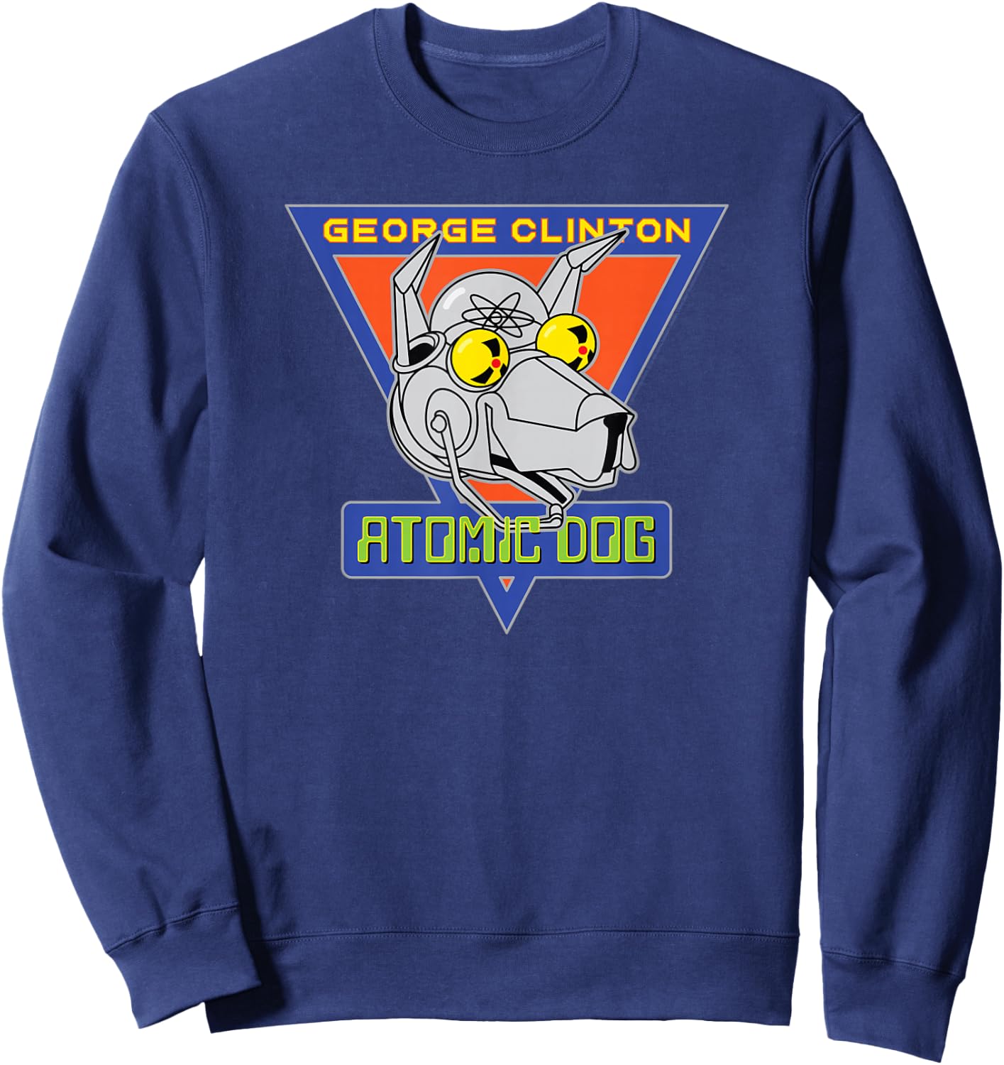 George Clinton Atomic Dog Triangle Logo Sweatshirt - Sweatshirt | Navy