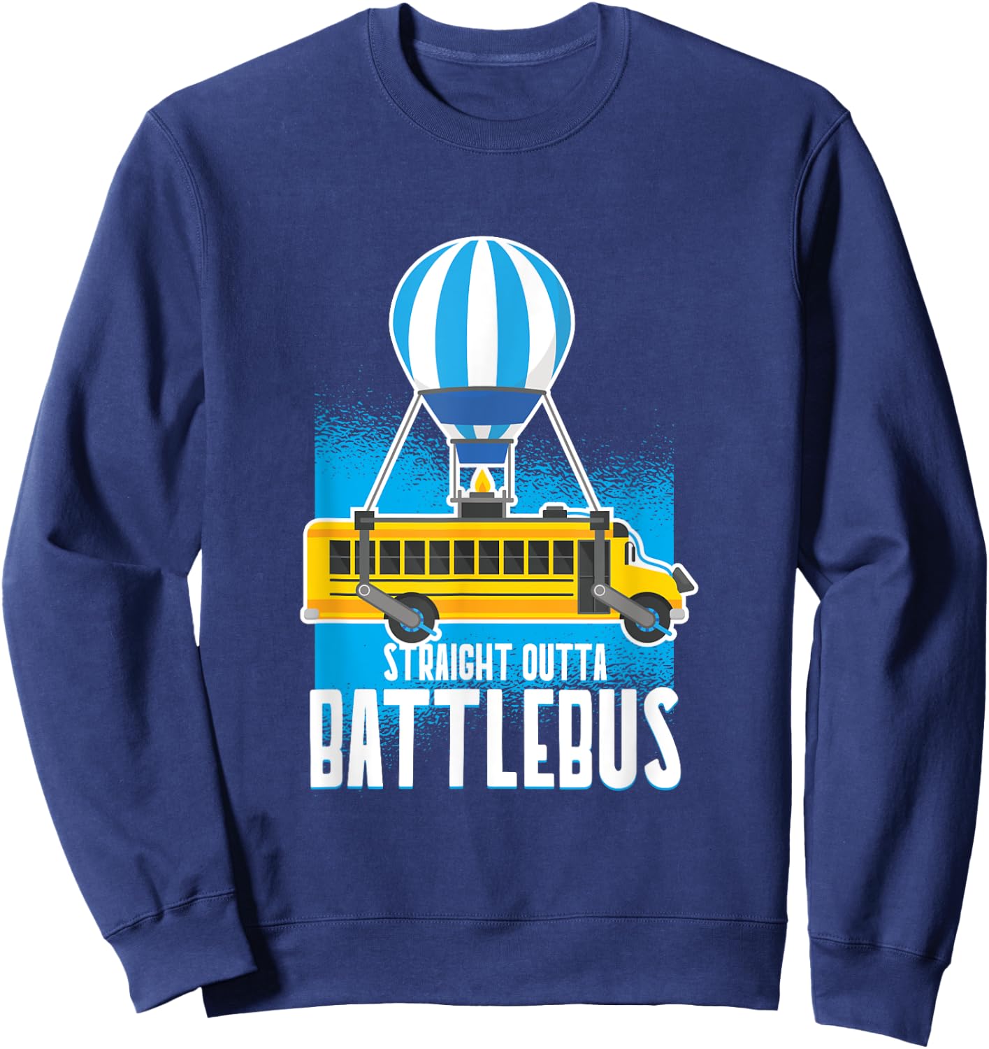 Straight Out The Battle Bus Gamer Video Sweatshirt - Sweatshirt | Navy