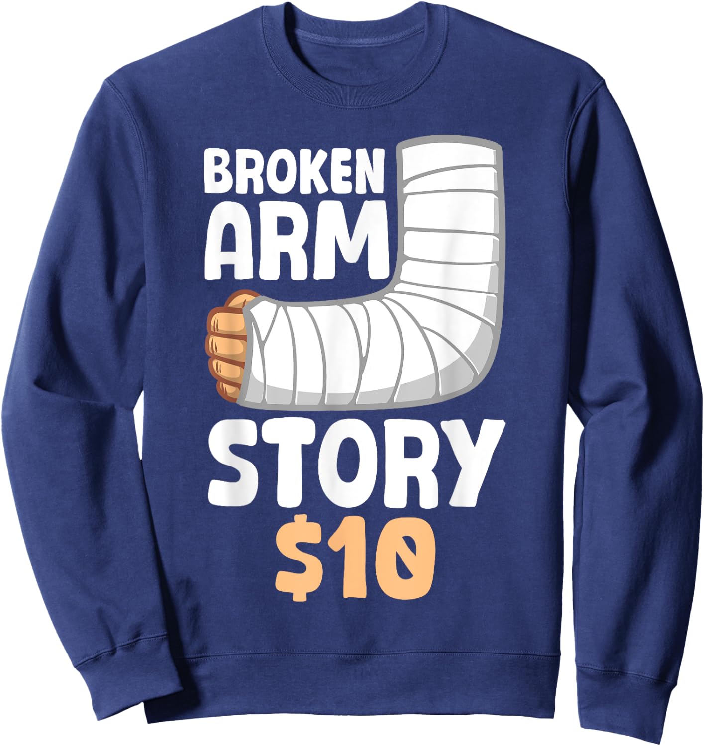 Cool Broken Arm Design Women Kids Elbow Broken Arm Sweatshirt - Sweatshirt | Navy
