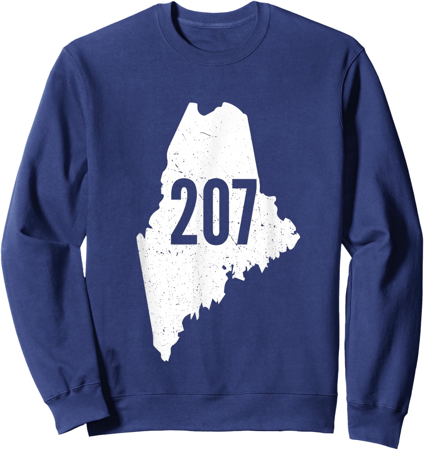 207 Maine State Area Code Outline Pride Sweatshirt - Sweatshirt | Navy