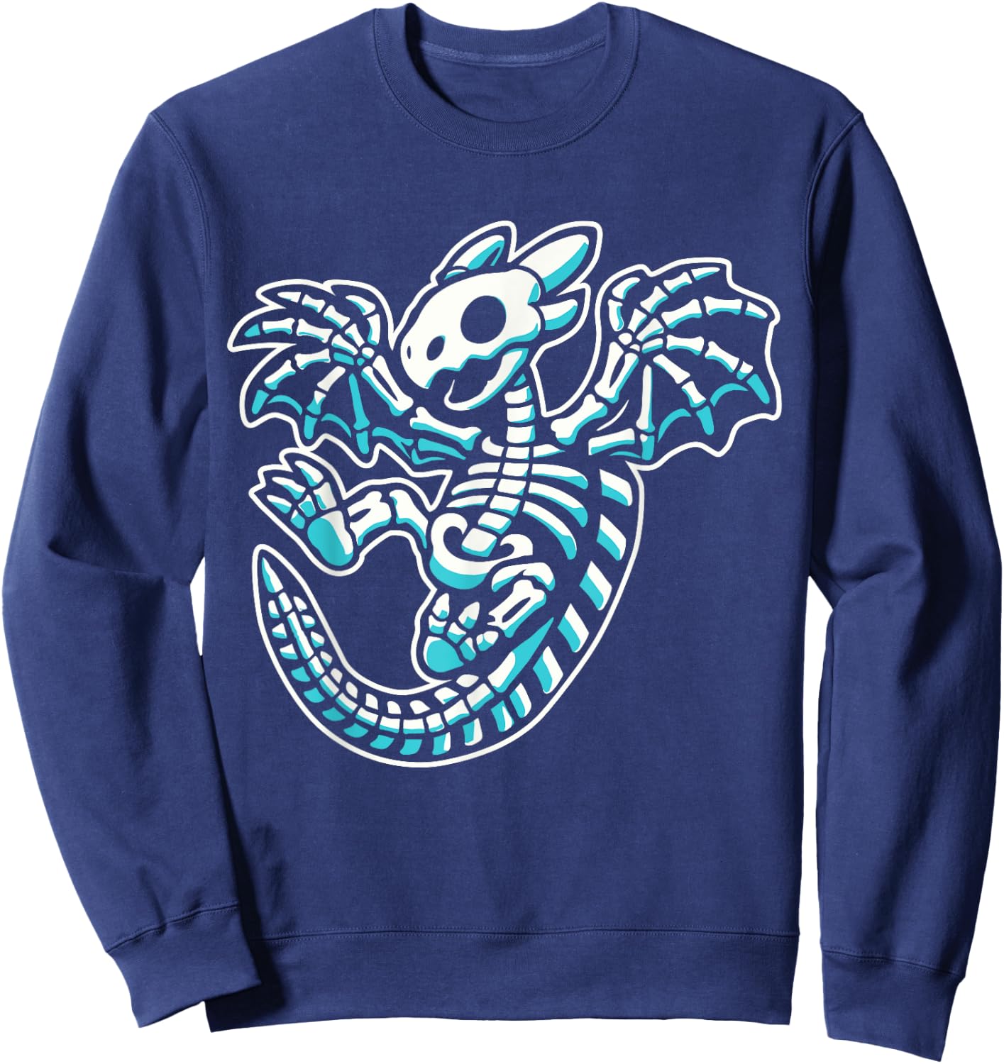 Funny Flying Dragon Skeleton X-Ray Boys Kids Sweatshirt - Sweatshirt | Navy