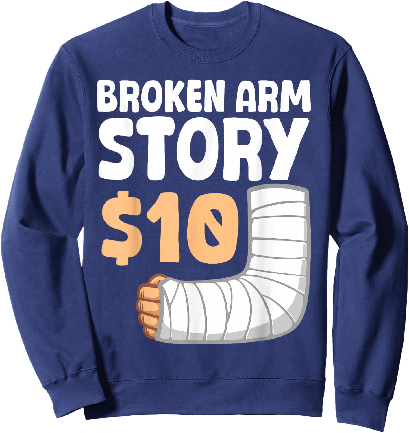 Cool Broken Arm Design Women Kids Elbow Broken Arm Sweatshirt - Sweatshirt | Navy