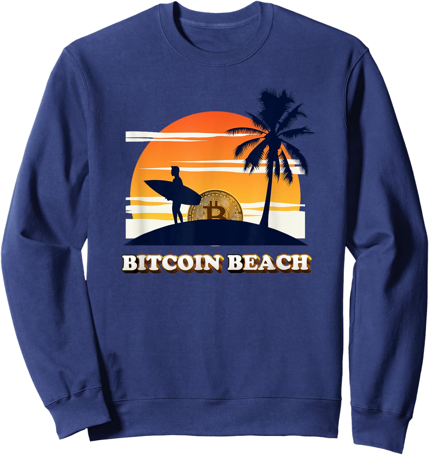 Bitcoin Beach, El Zonte, El Salvador Women Kids Sweatshirt - Sweatshirt | Navy
