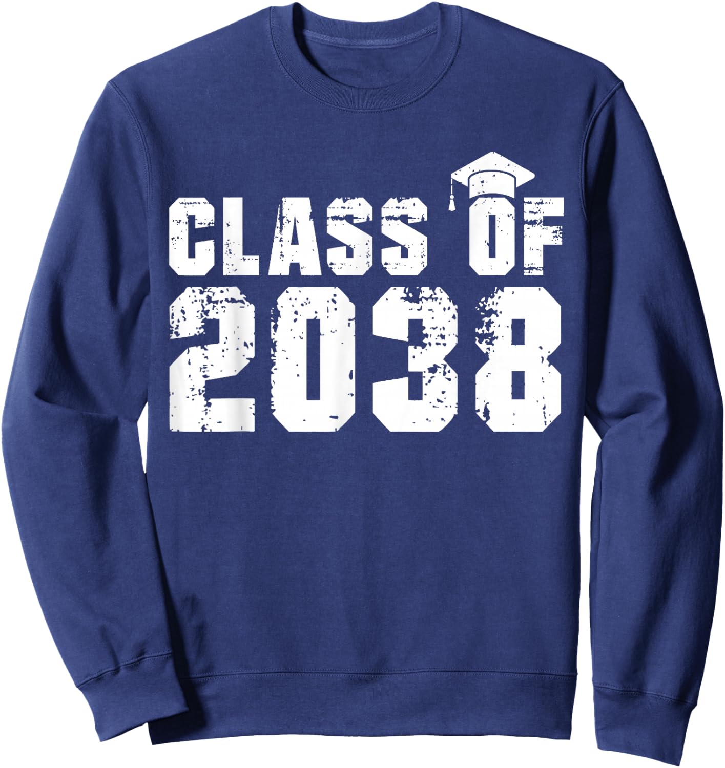 Vintage Class of 2038 Back to School Graduation 2038 Sweatshirt - Sweatshirt | Navy