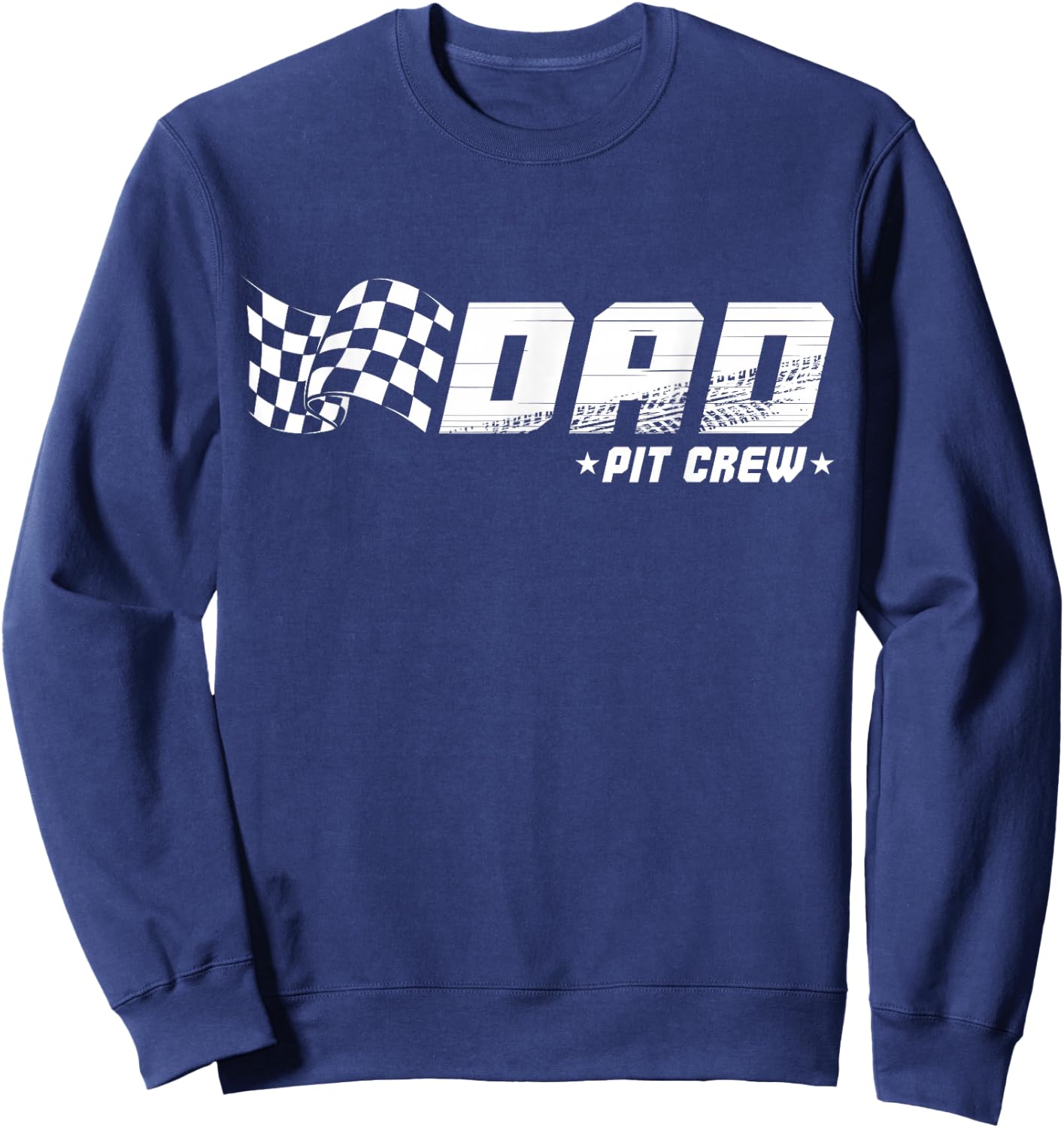 Dad Pit Crew Race Car Birthday Family Racing Sweatshirt - Sweatshirt | Navy
