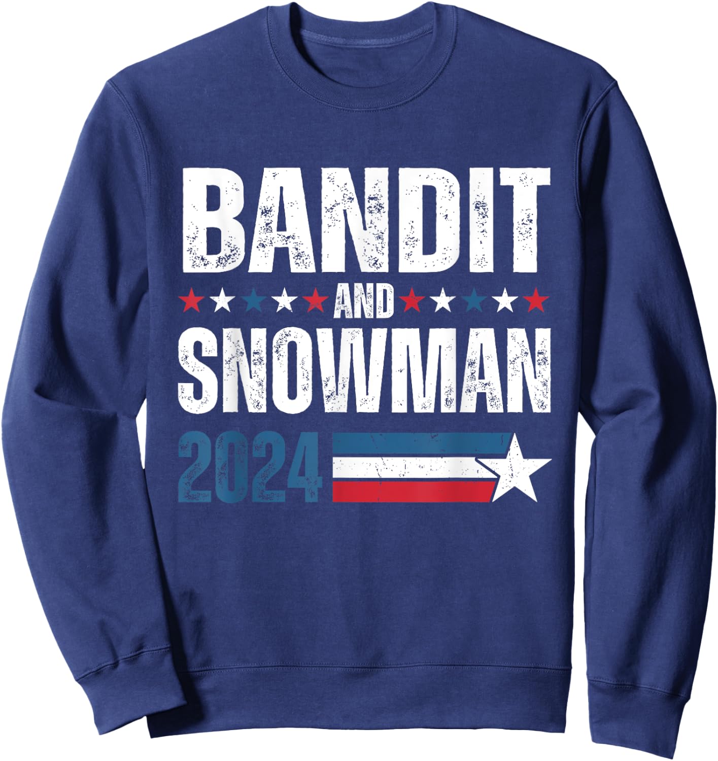 Bandit And Snowman 2024 Election USA Flag Sweatshirt - Sweatshirt | Navy
