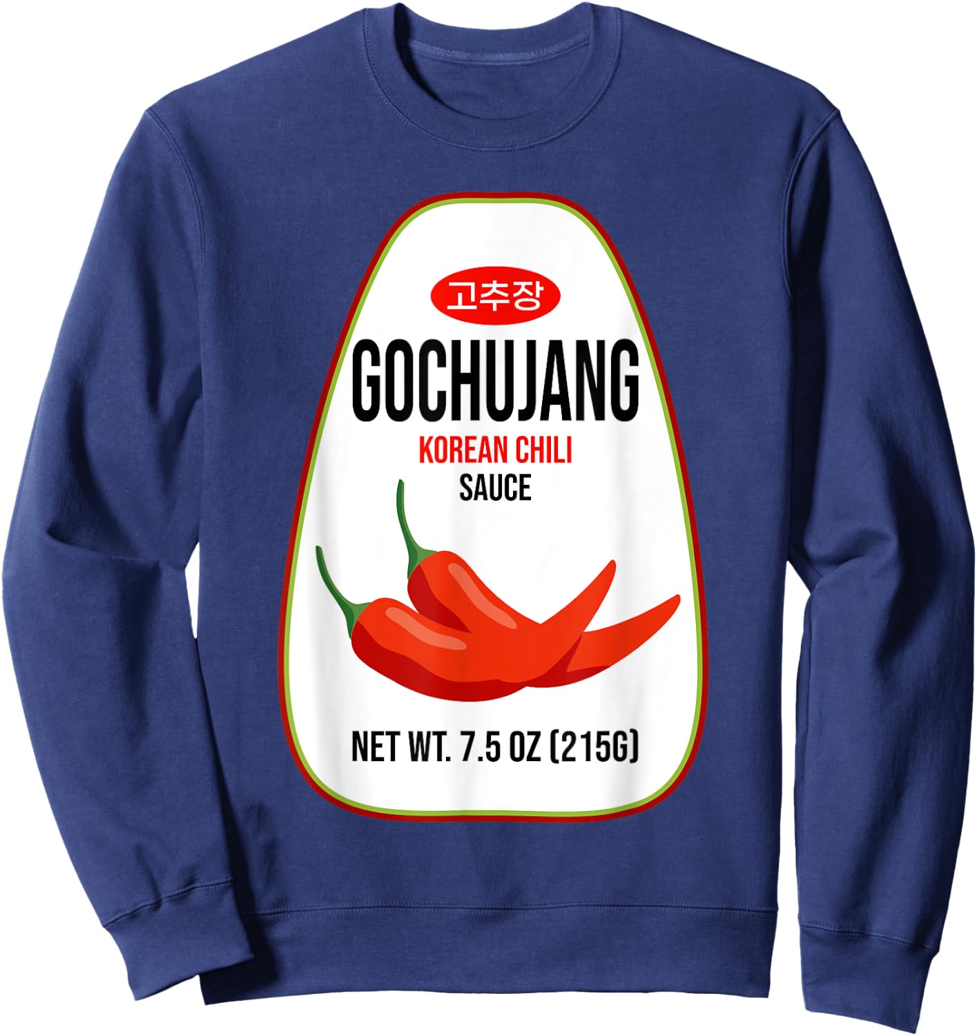 Gochujang Korean Chili Paste Halloween Easy DIY Lazy Costume Sweatshirt - Sweatshirt | Navy