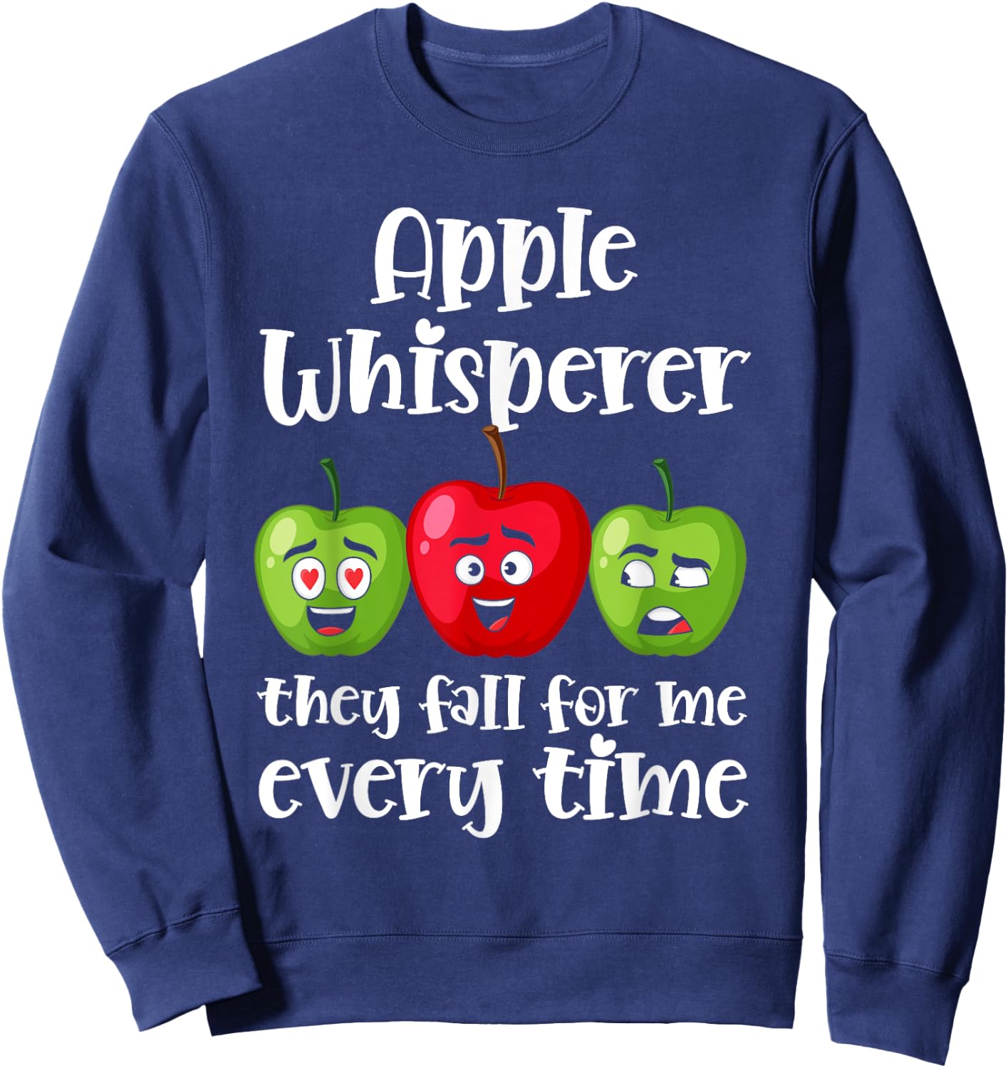 Apple Picking Season Graphic Design Apple Picking Crew Squad Sweatshirt - Sweatshirt | Navy