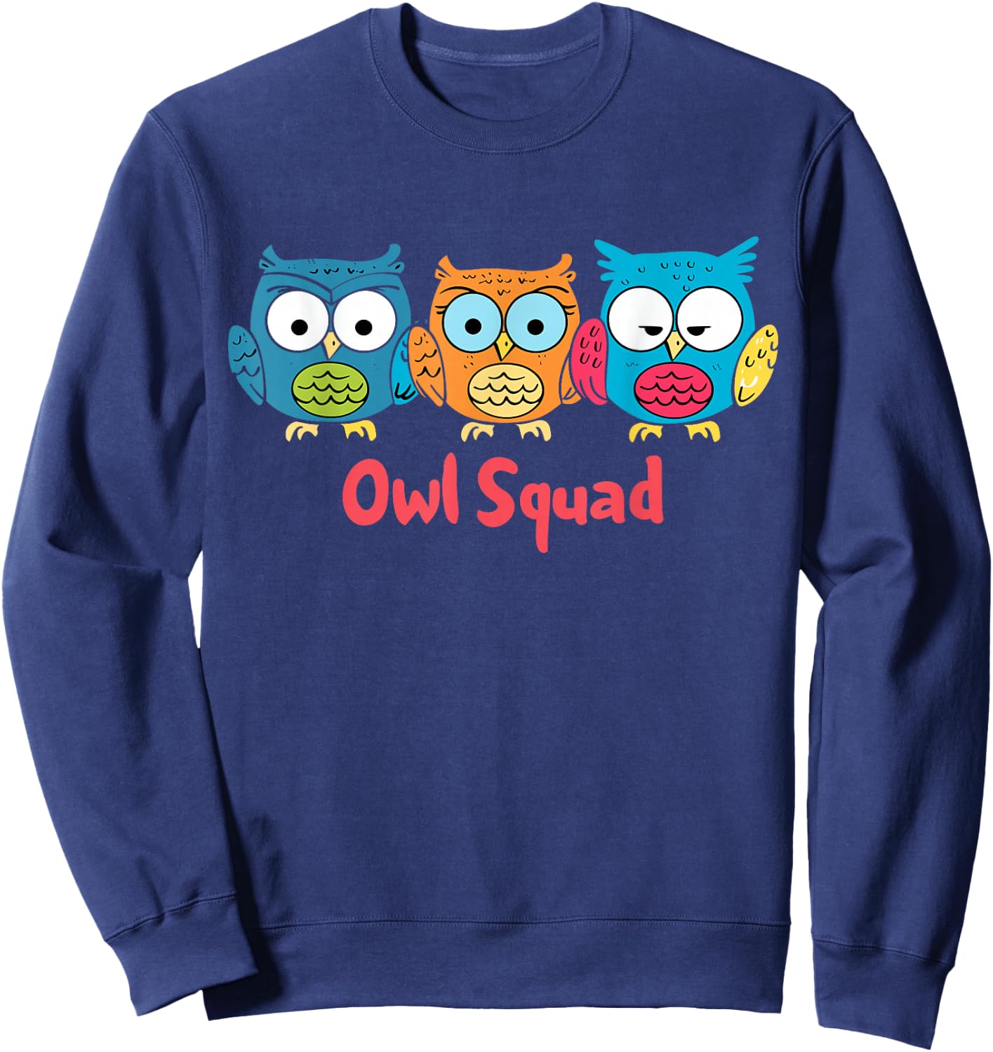 Owl Squad | Cool Owl Lover Shirt Sweatshirt - Sweatshirt | Navy