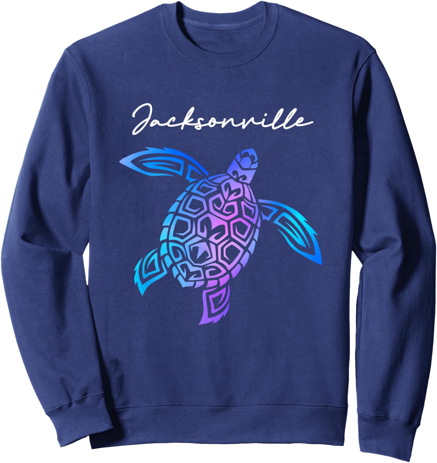 Jacksonville Florida Sea Turtle Vacation Souvenir Boys Girls Sweatshirt - Sweatshirt | Navy
