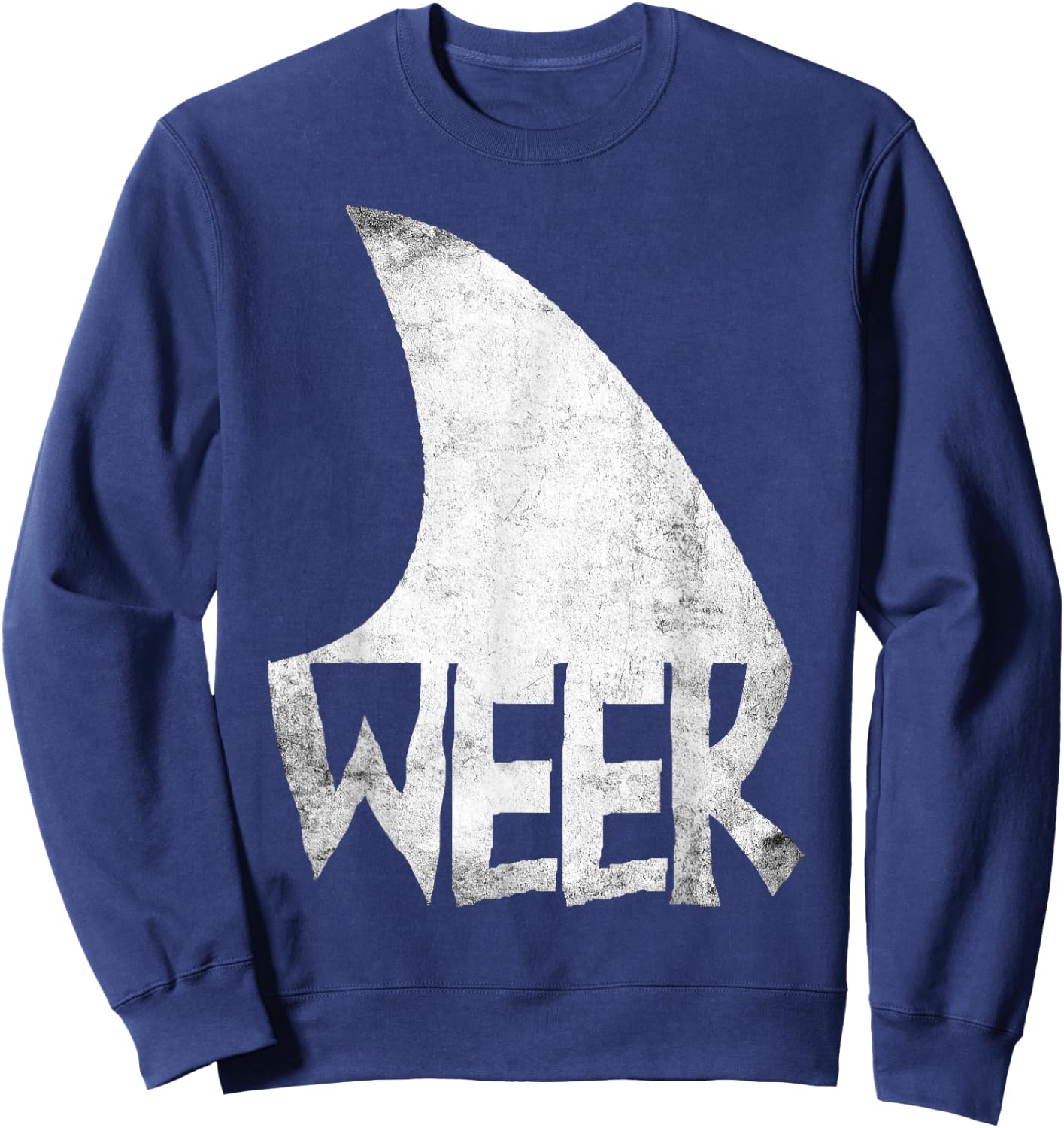 Shark Fin Art Simple Week 2025 Design for Ocean Sharks Lover Sweatshirt - Sweatshirt | Navy