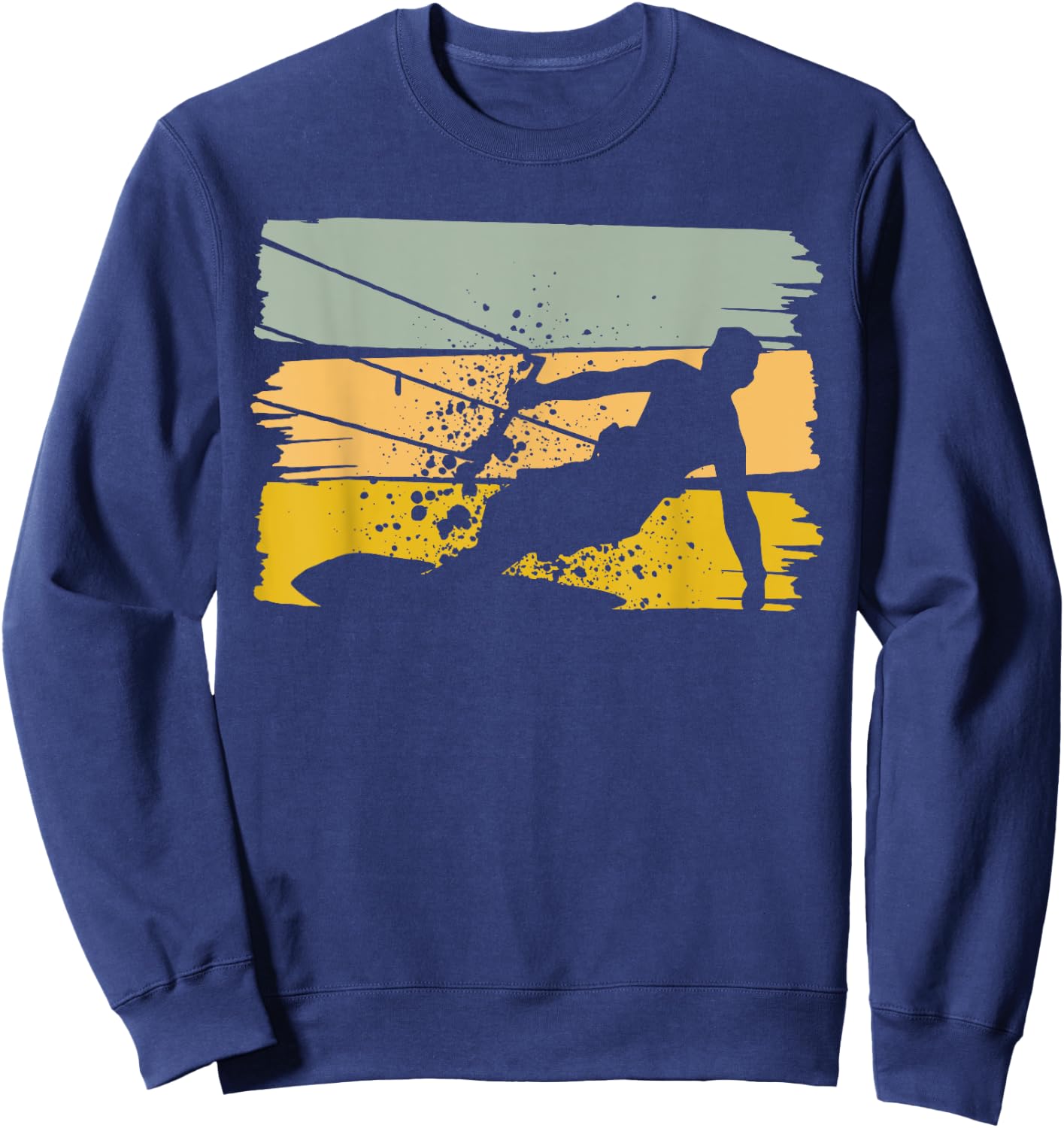Vintage Kite Surfing, Kiteboarding, Kiter, Water Sports Fun Sweatshirt - Sweatshirt | Navy