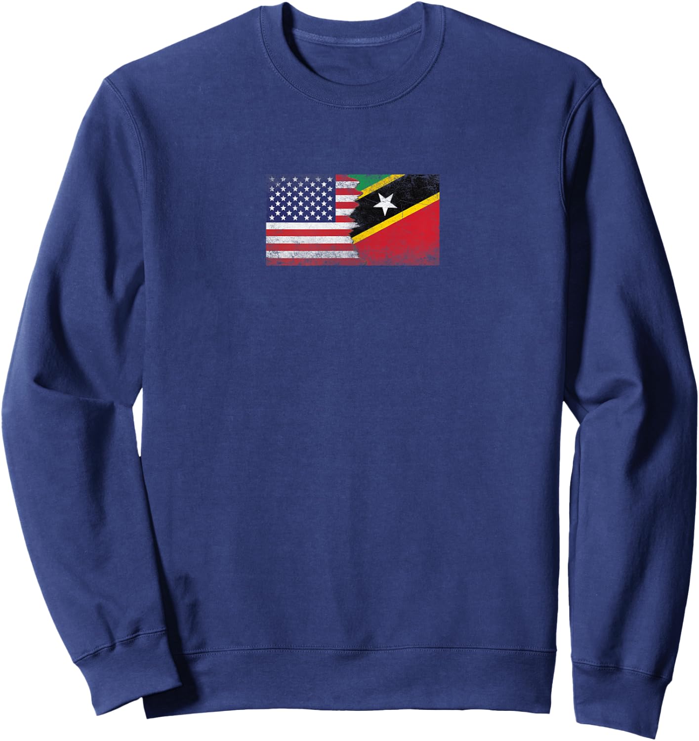 USA & St Kitts and Nevis Flags - American Kittian Sweatshirt - Sweatshirt | Navy