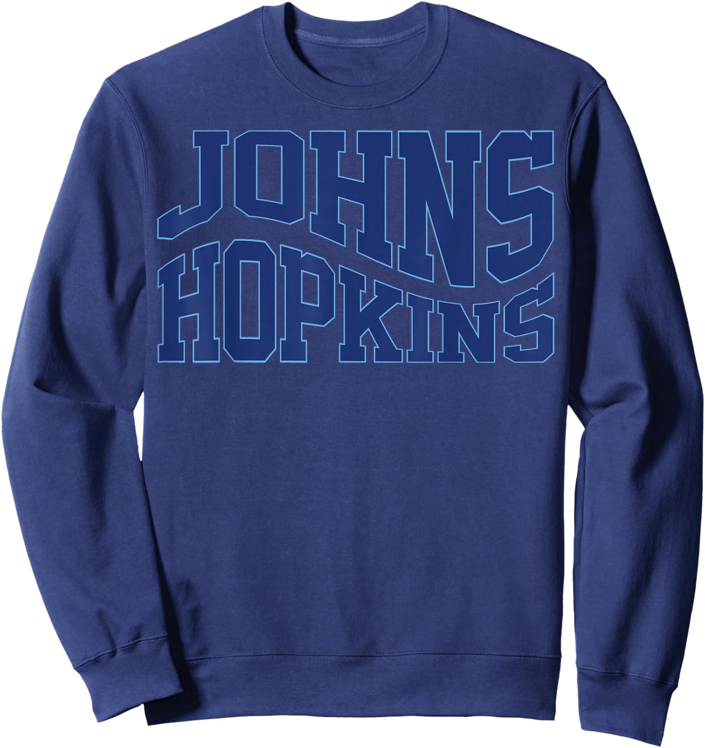 Vintage Johns C Hopkins Wave Text Name Hometown Sweatshirt - Sweatshirt | Navy