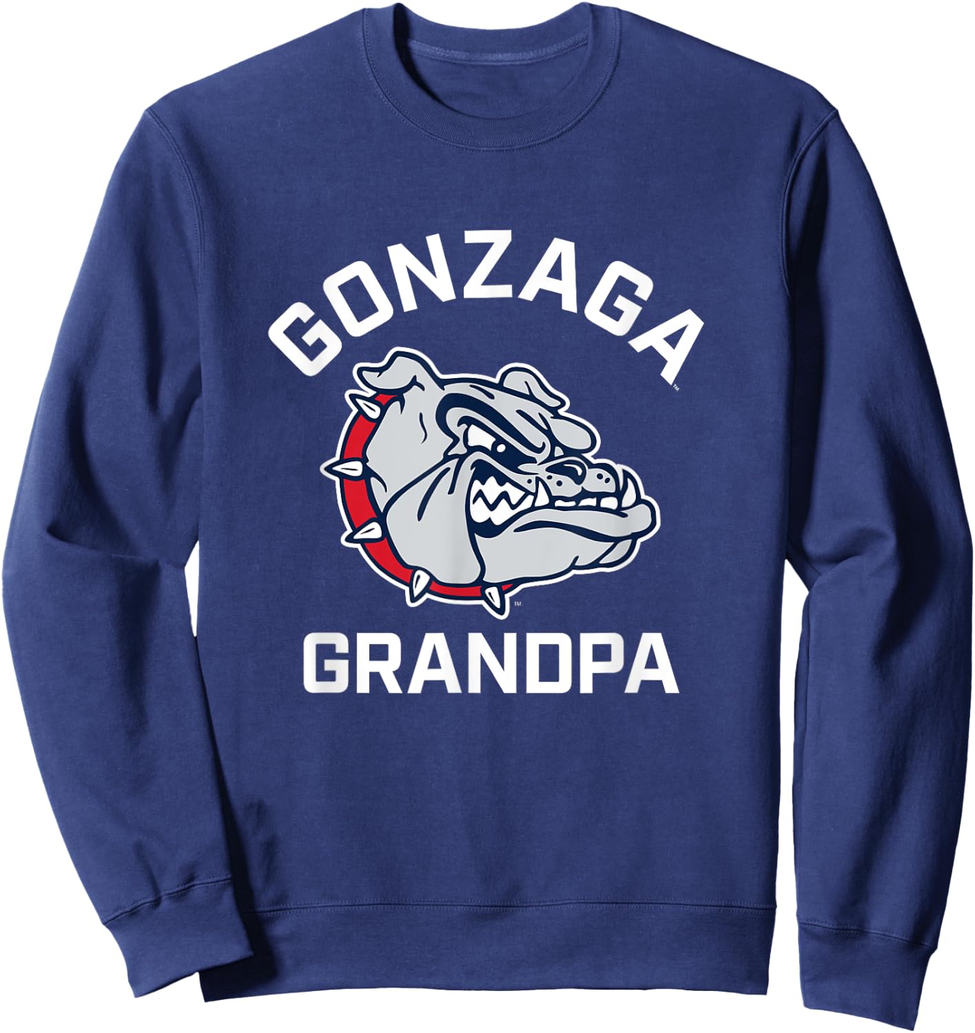 Gonzaga University Bulldogs Arched Grandpa Sweatshirt - Sweatshirt | Navy
