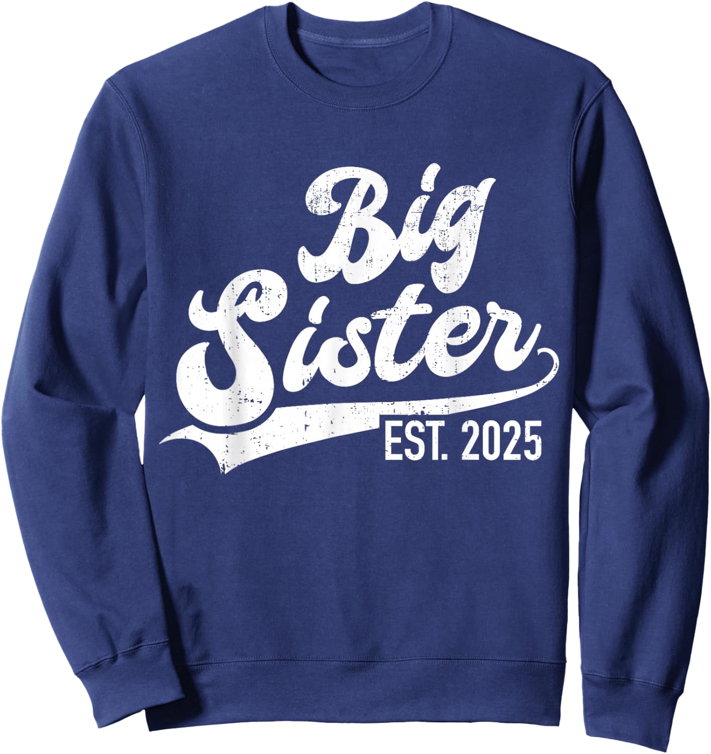 Big sister est. 2025 rainbow for baby announcement Sweatshirt - Sweatshirt | Navy