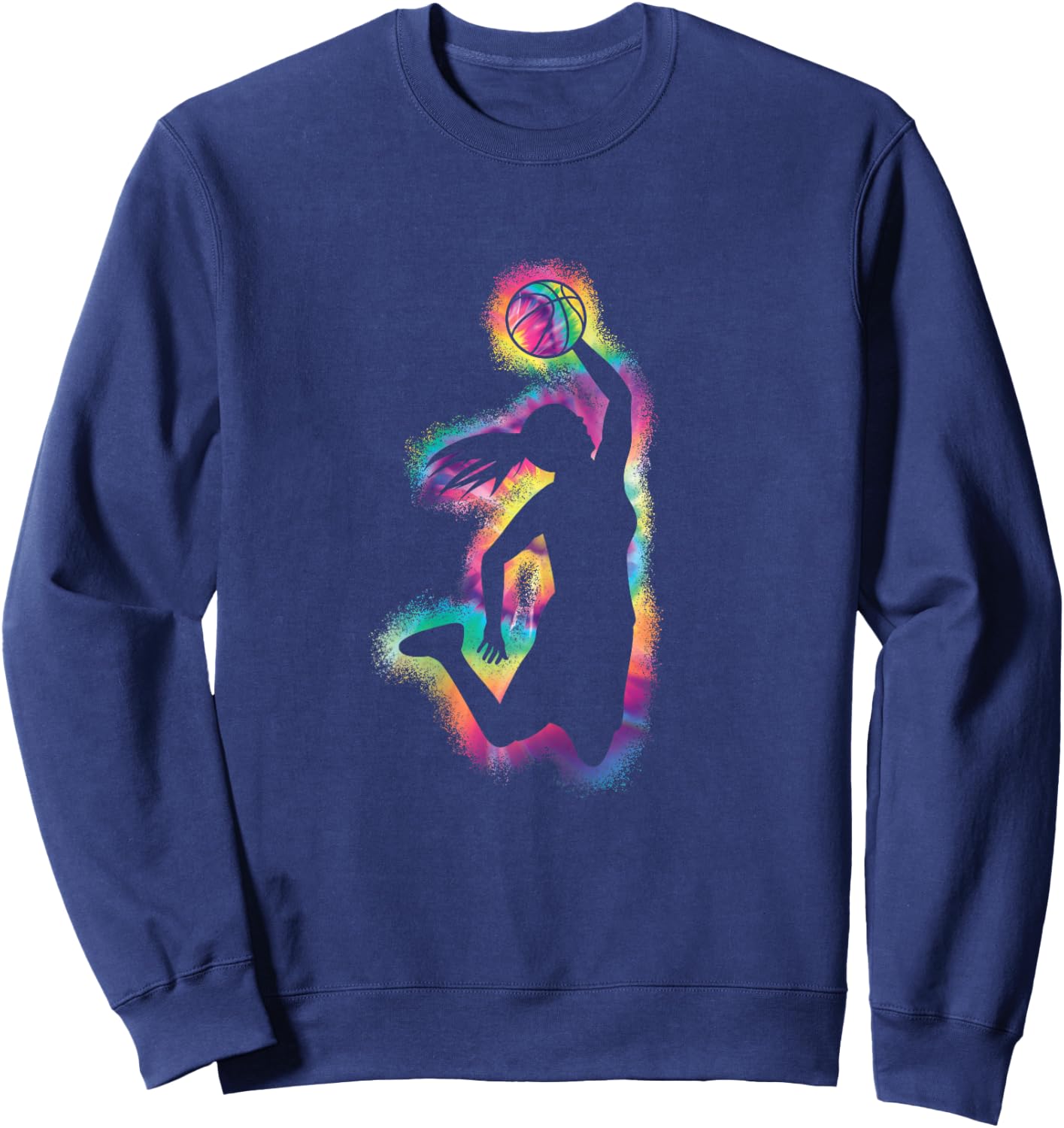 Cute Basketball Player Basketball Lover Women Girls Sweatshirt - Sweatshirt | Navy
