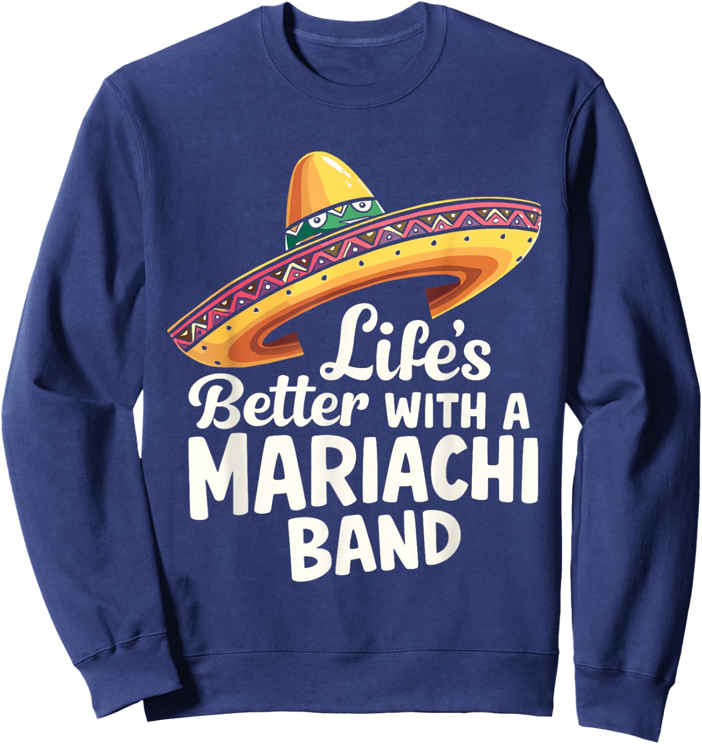 Traditional Mexican Cultural Music Mariachi Lover Fiesta Sweatshirt - Sweatshirt | Navy