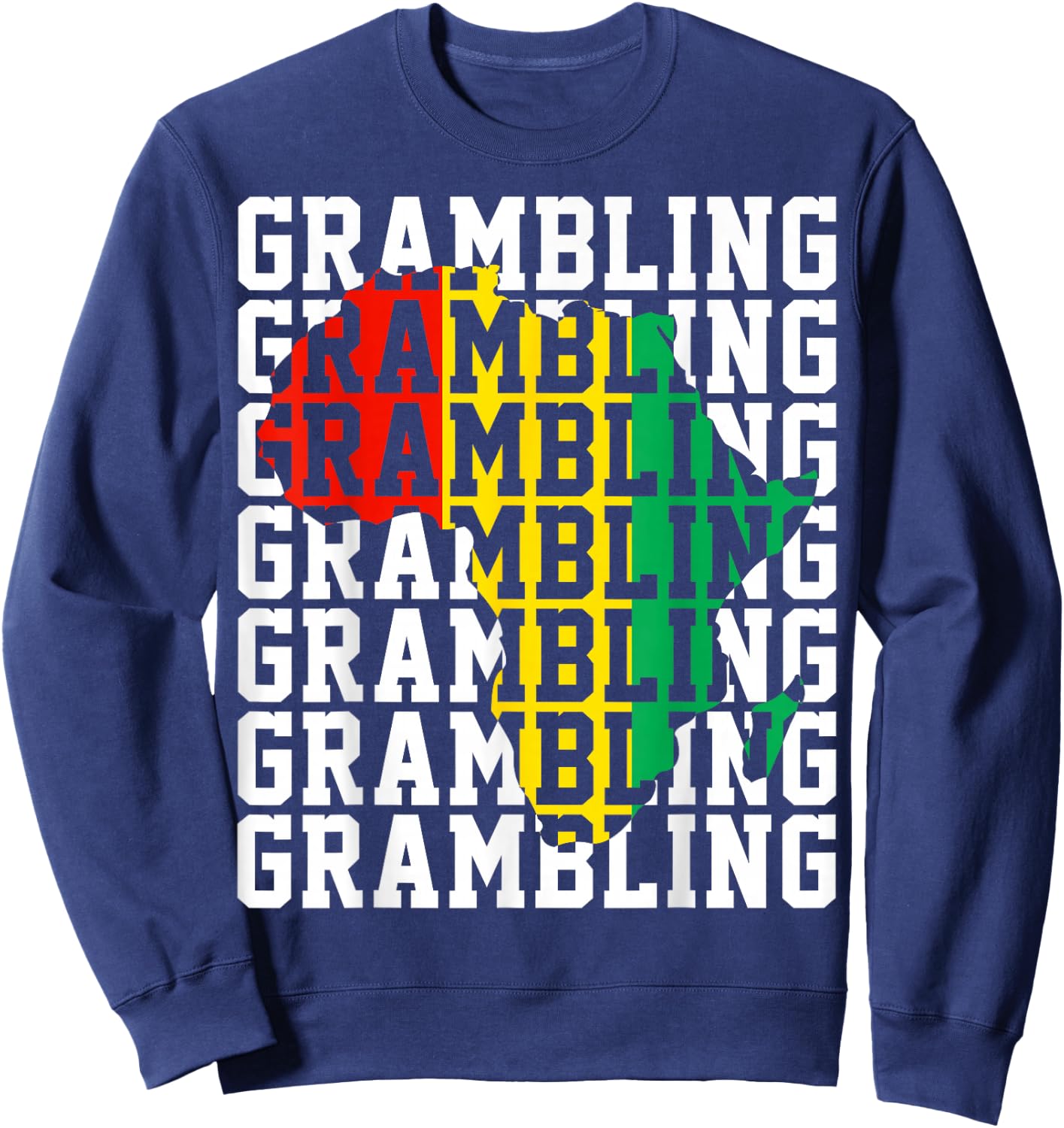 Grambling HBCU with Africa Historical Black College Alumni Sweatshirt - Sweatshirt | Navy