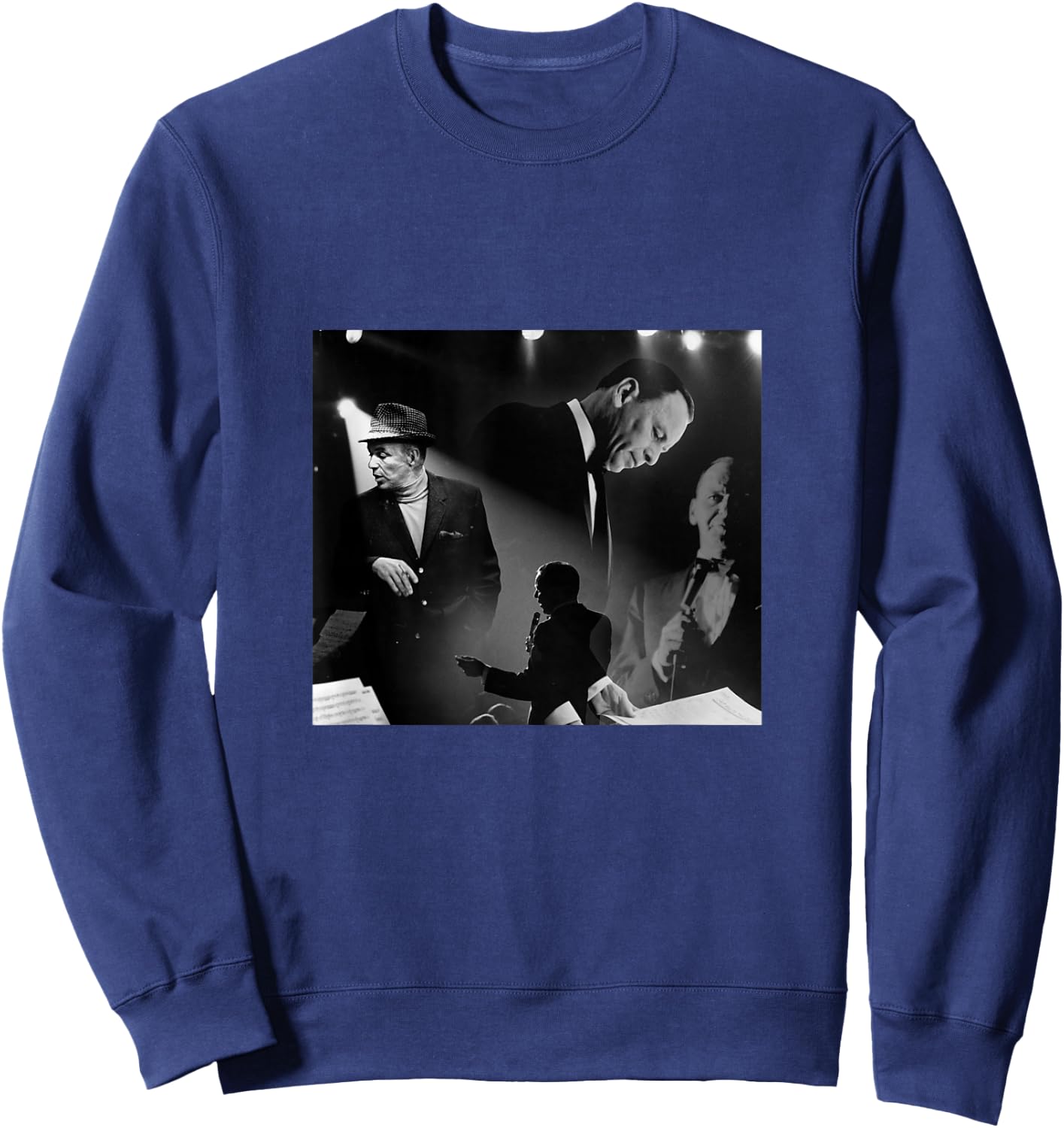 Great Moment Store Frank Sinatra Black -Adults Small Modern Casual Sweatshirt - Sweatshirt | Navy