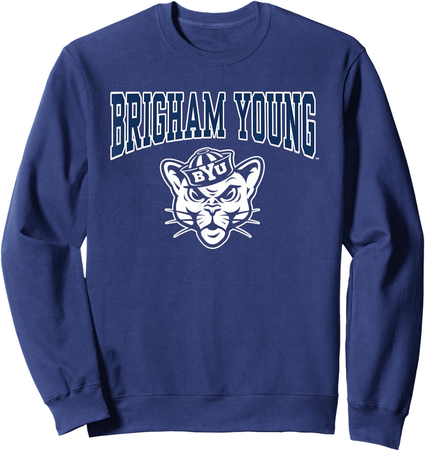 BYU Cougars Cosmo Mascot Blue Officially Licensed Sweatshirt - Sweatshirt | Navy