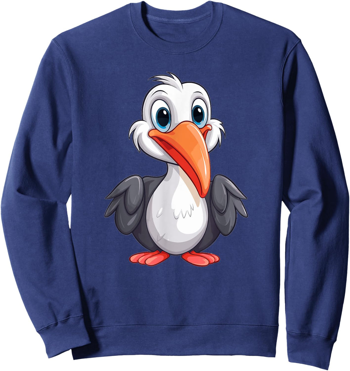 Cute Pelican I Kids Pelican Sweatshirt - Sweatshirt | Navy