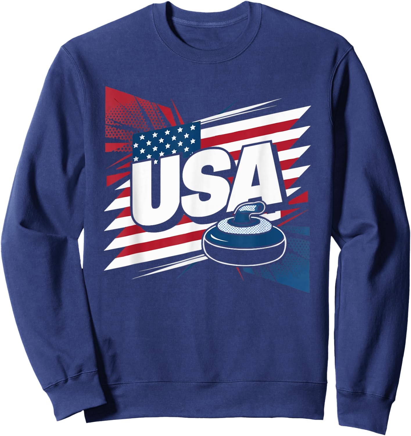 Curling Player Curler Sport Lover Curling Stone Sweatshirt - Sweatshirt | Navy