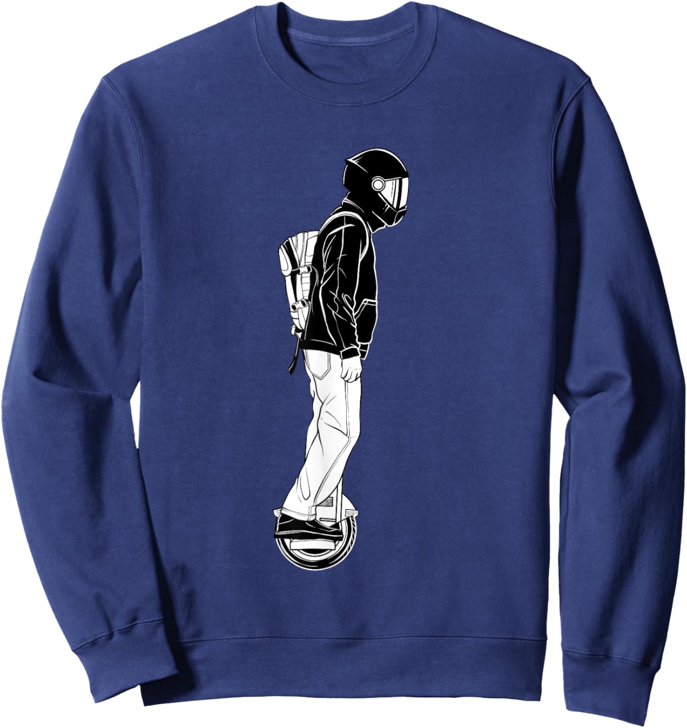 Funny Monowheel Design Women Electric Unicycle EUC Sweatshirt - Sweatshirt | Navy