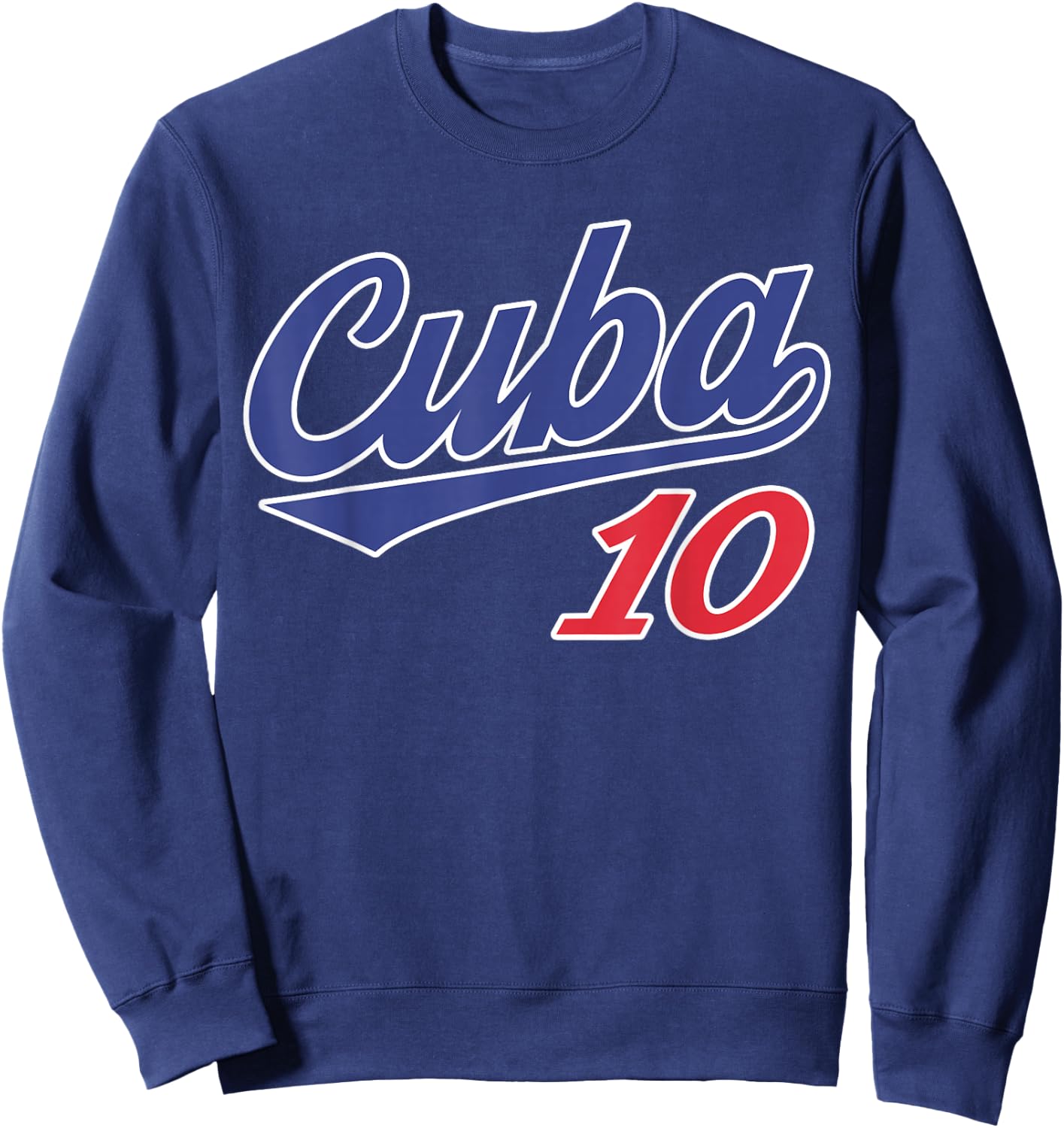 Cuba 10 Baseball Player Cuban Baseball Fans Sweatshirt - Sweatshirt | Navy