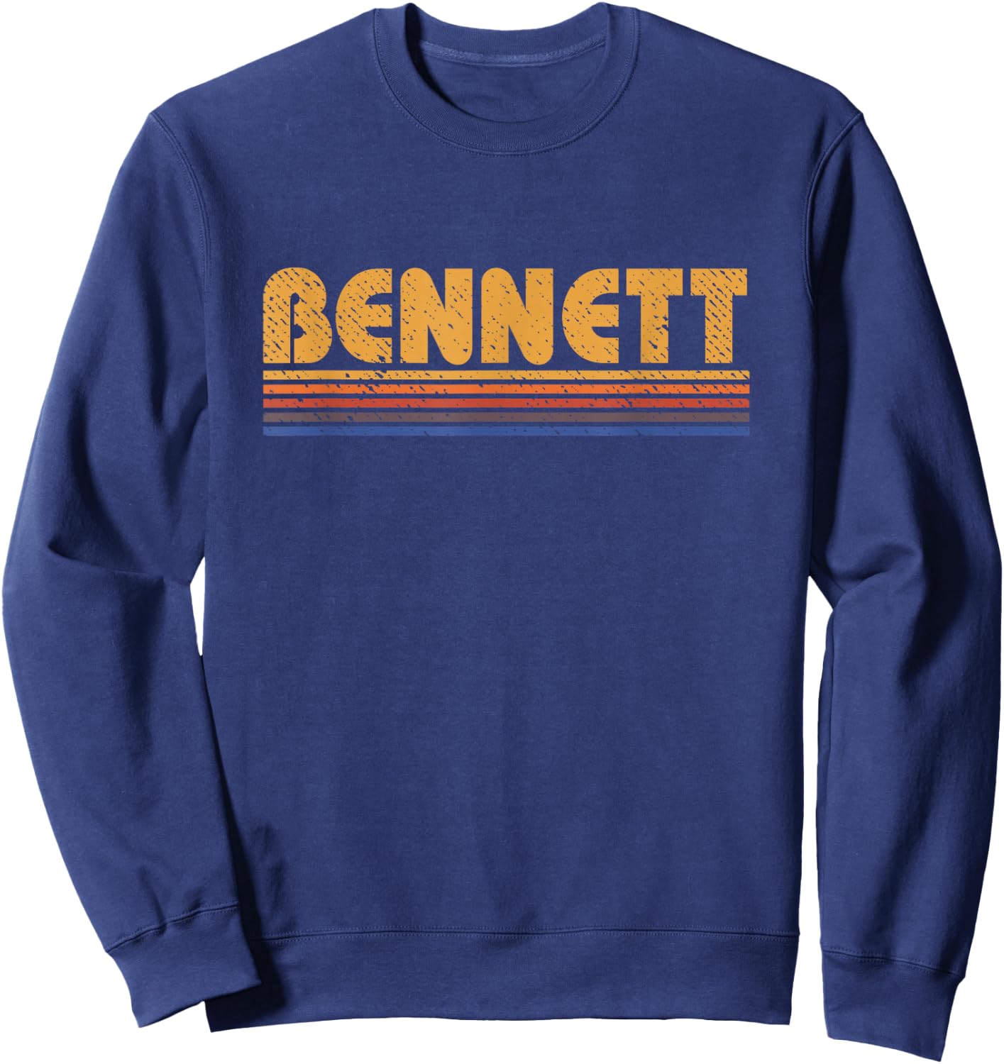 Bennett Vintage 80s Retro Style Sweatshirt - Sweatshirt | Navy