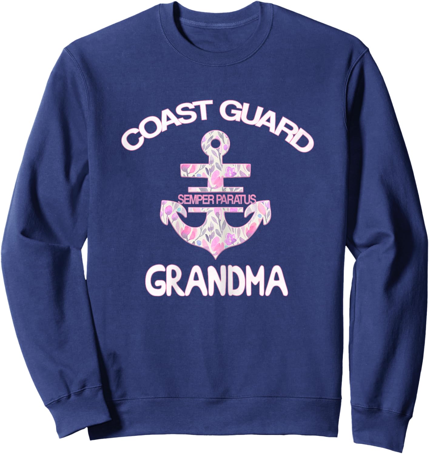Coast Guard Grandma Granny Teeshirt Gift Sweatshirt - Sweatshirt | Navy
