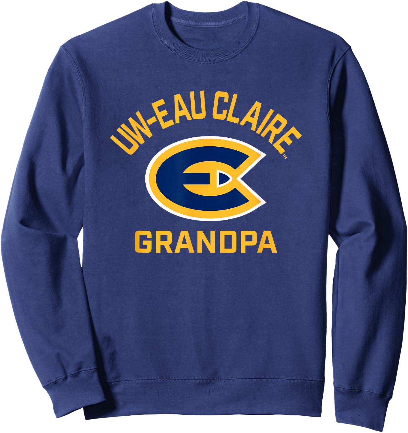 University of Wisconsin-Eau Claire Blugolds Arched Grandpa Sweatshirt - Sweatshirt | Navy