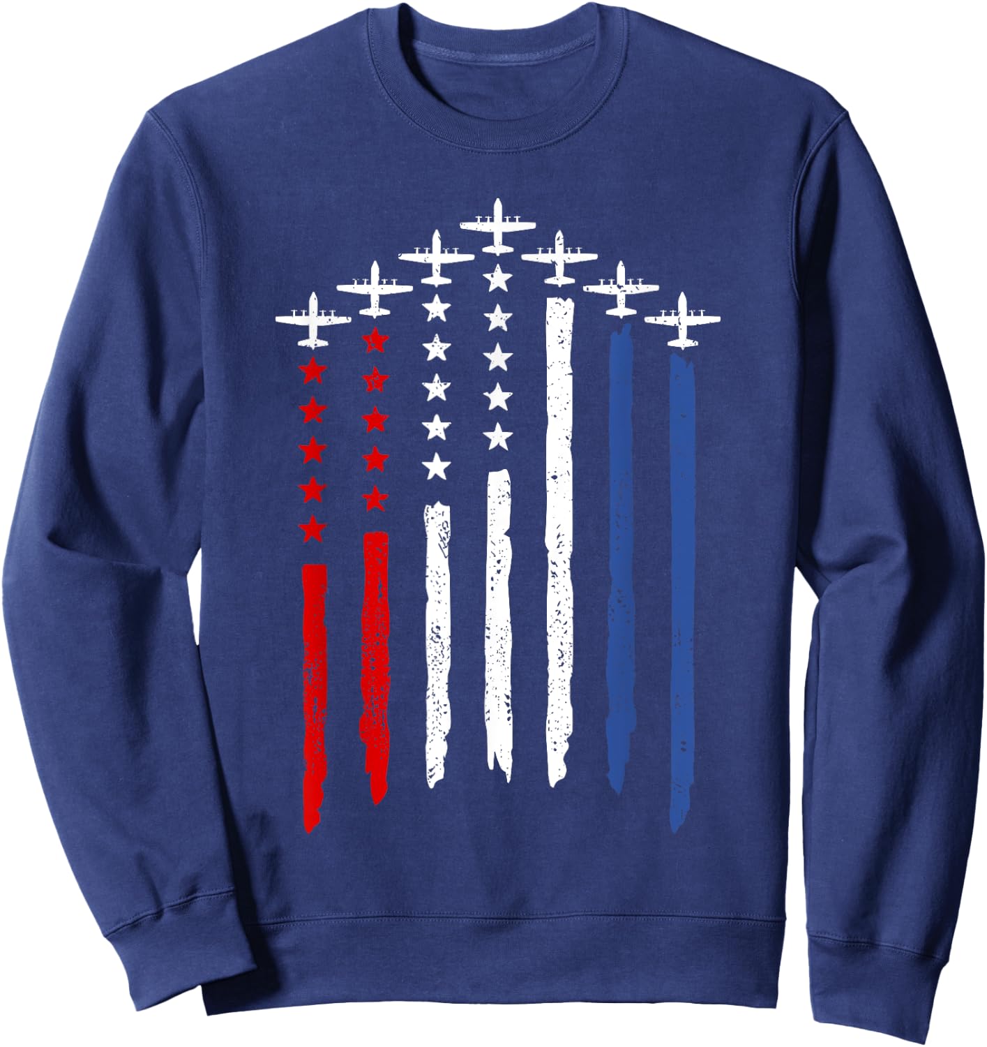 C-130 Hercules American USA Military Airplane Sweatshirt - Sweatshirt | Navy