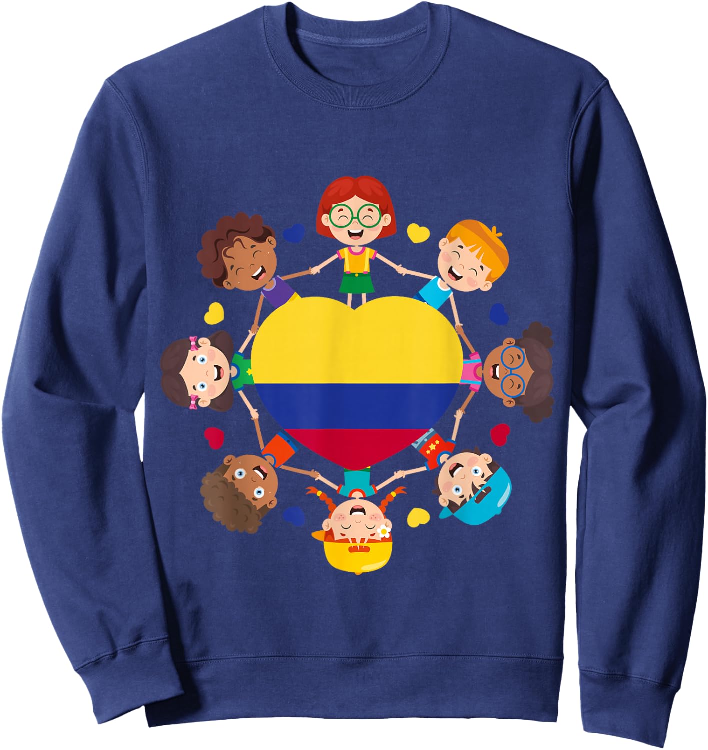 Colombia Hispanic Heritage Toddler Colombian Boys Girls Kids Sweatshirt - Sweatshirt | Navy
