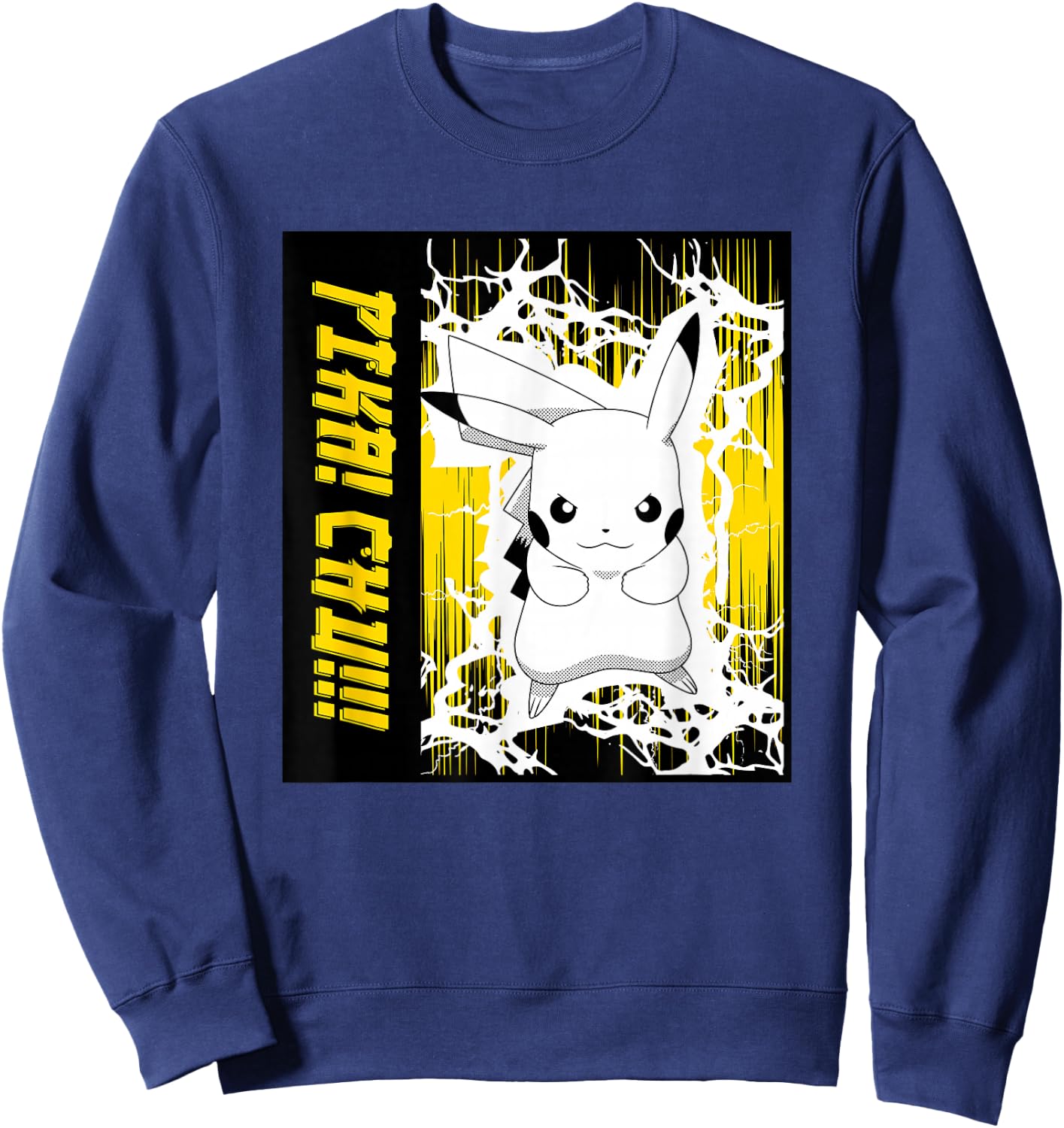 Pokémon - Pikachu Anime Lightning Scence Sweatshirt - Sweatshirt | Navy