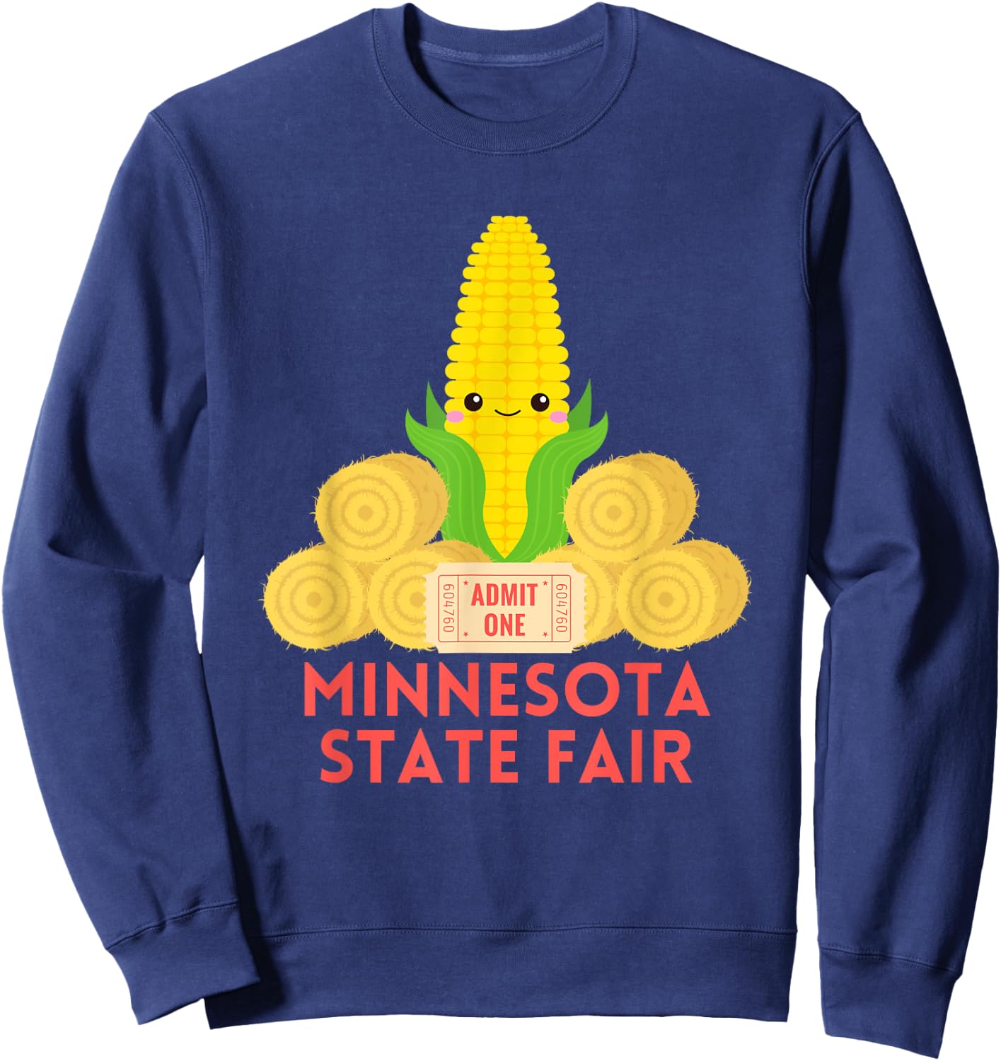 Funny Minnesota State Fair Corn on the Cob Sweatshirt - Sweatshirt | Navy